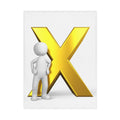 Gold Letter X toddler blanket | Alphabet Initial Nursery Throw