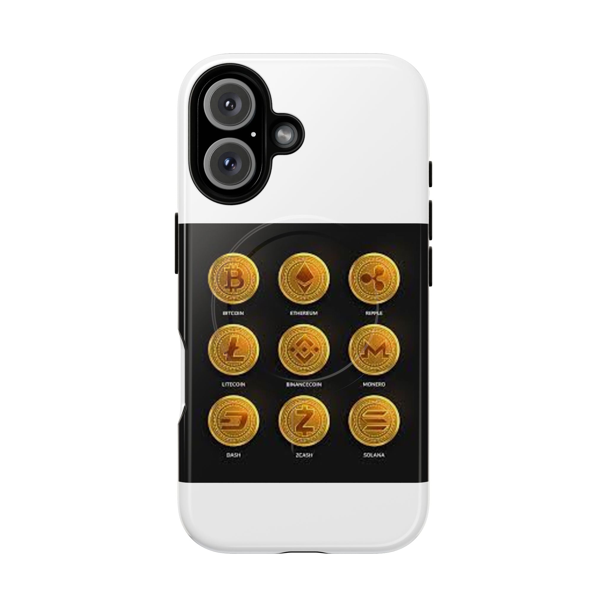 Coque de Téléphone Graphique de Monnaie Crypto | Coque Magnétique Robuste