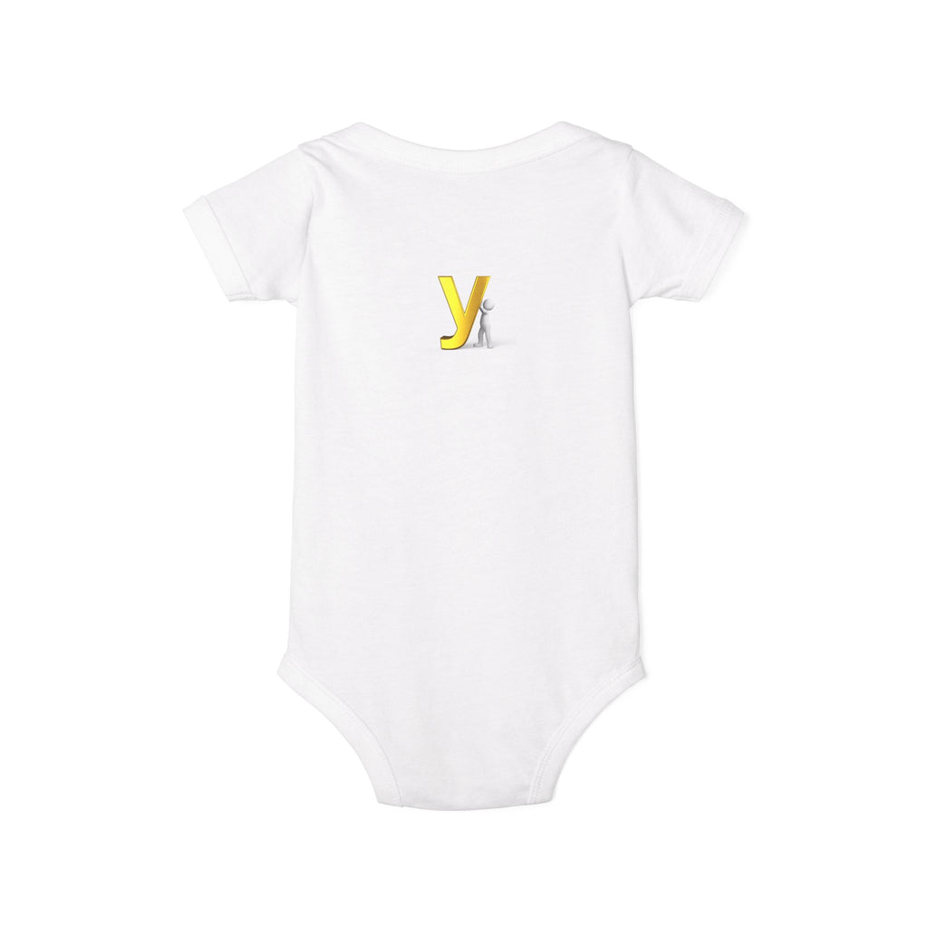 Yellow Letter Y Initial Onesie | Infant Jersey One Piece
