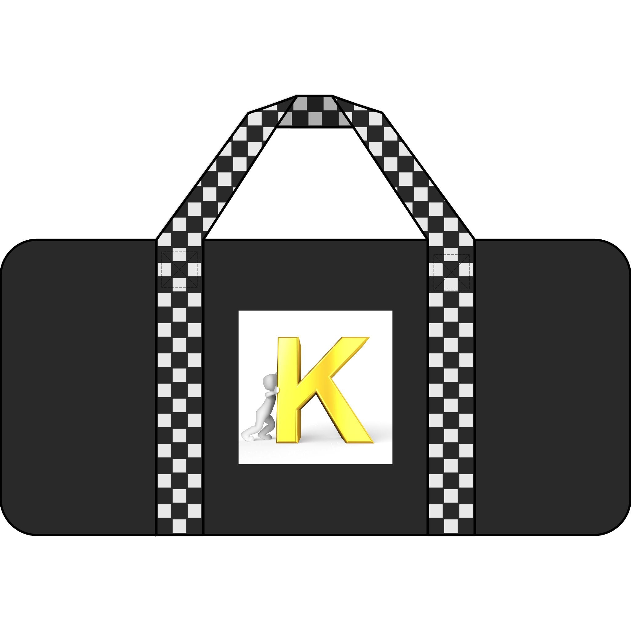 Yellow K Monogram Tripper Duffel Bag | Checker or Camo Strap