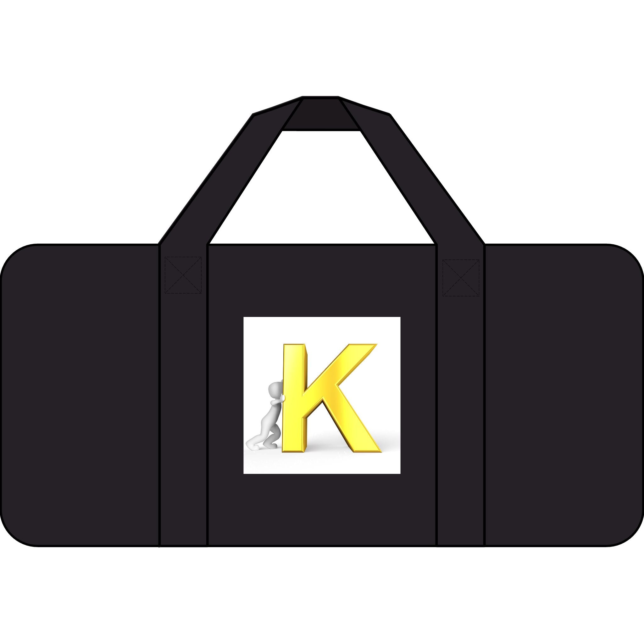 Yellow K Monogram Tripper Duffel Bag | Checker or Camo Strap