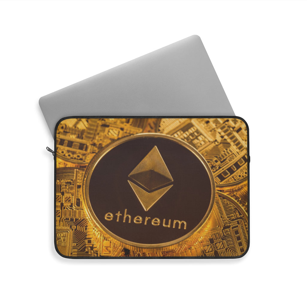 Ethereum Logo Laptop Sleeve | Cryptocurrency Coin Design