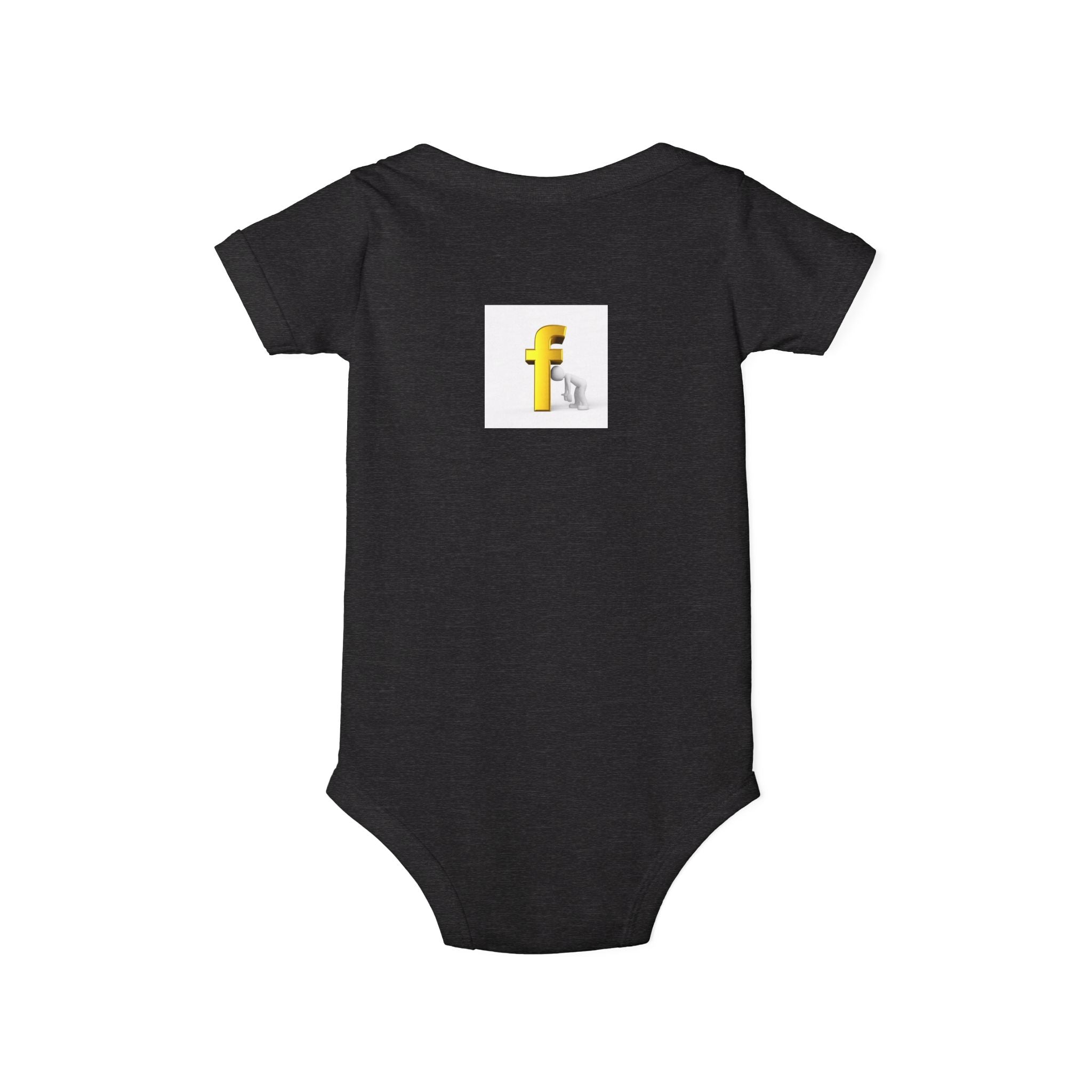 Yellow Letter F Initial Baby Onesie | Infant Jersey One Piece