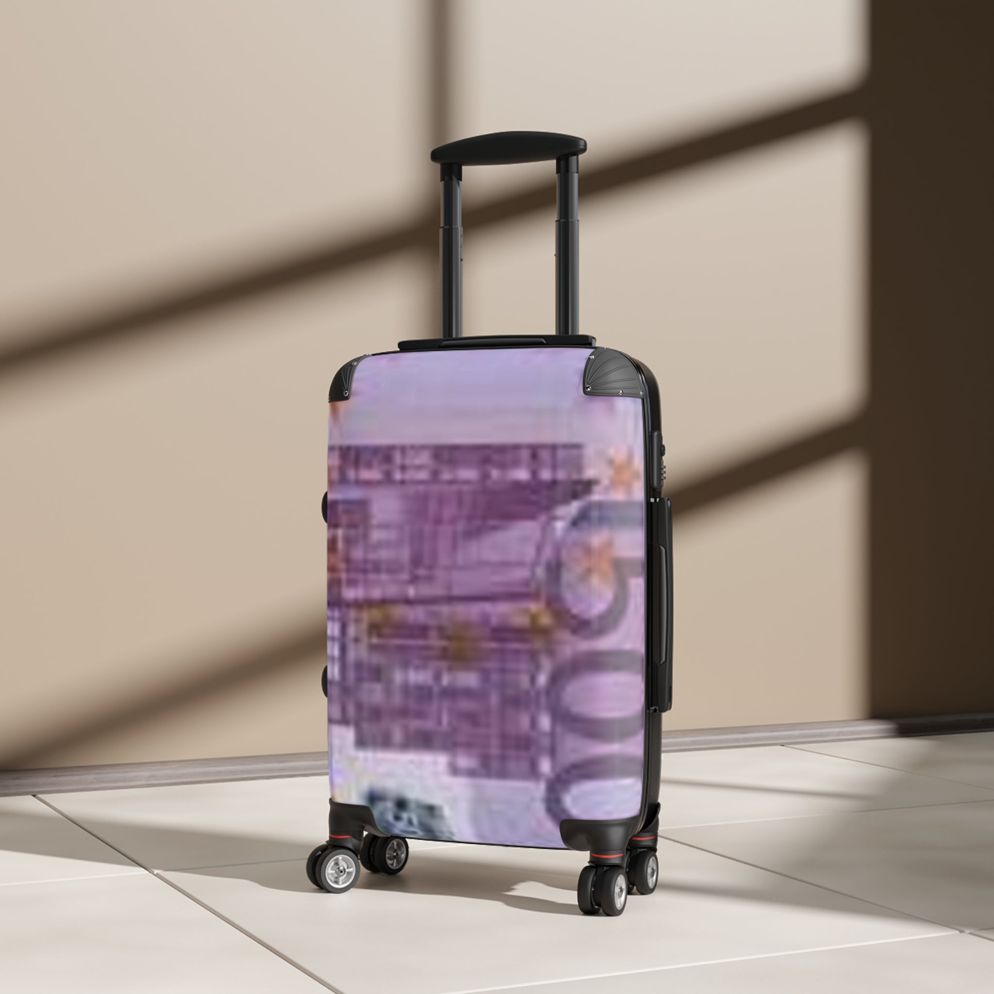 Euro Banknote Suitcase | Money Print Luggage