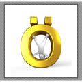 Gold Letter Ö with Hanging Figure coverlet