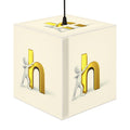 3D Figure Hugging Gold Letter H Light Cube Lamp | Kids Room Nightlight