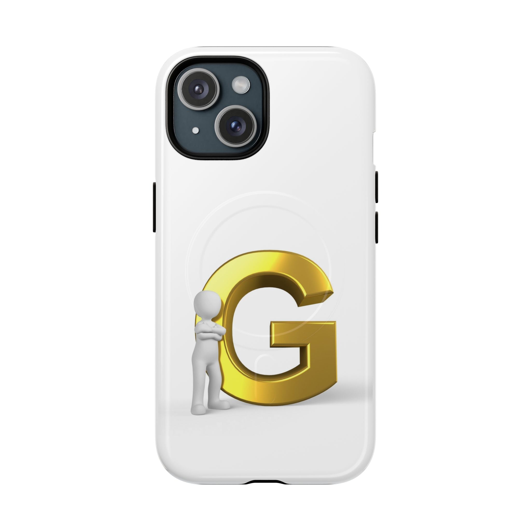 Coque de téléphone Monogramme Lettre G Dorée | Coque magnétique résistante
