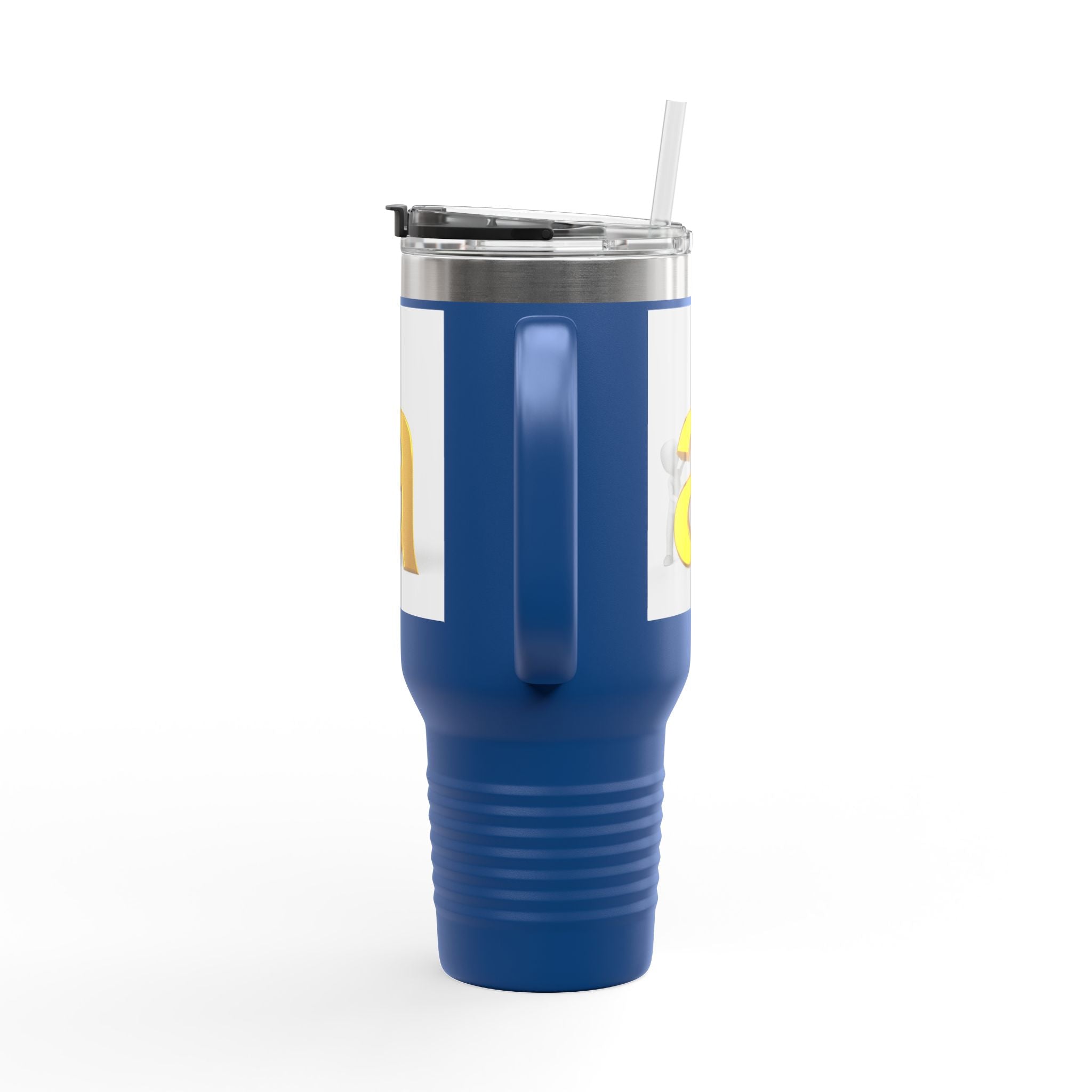 Yellow 3D Letter A tumbler | Travel Mug