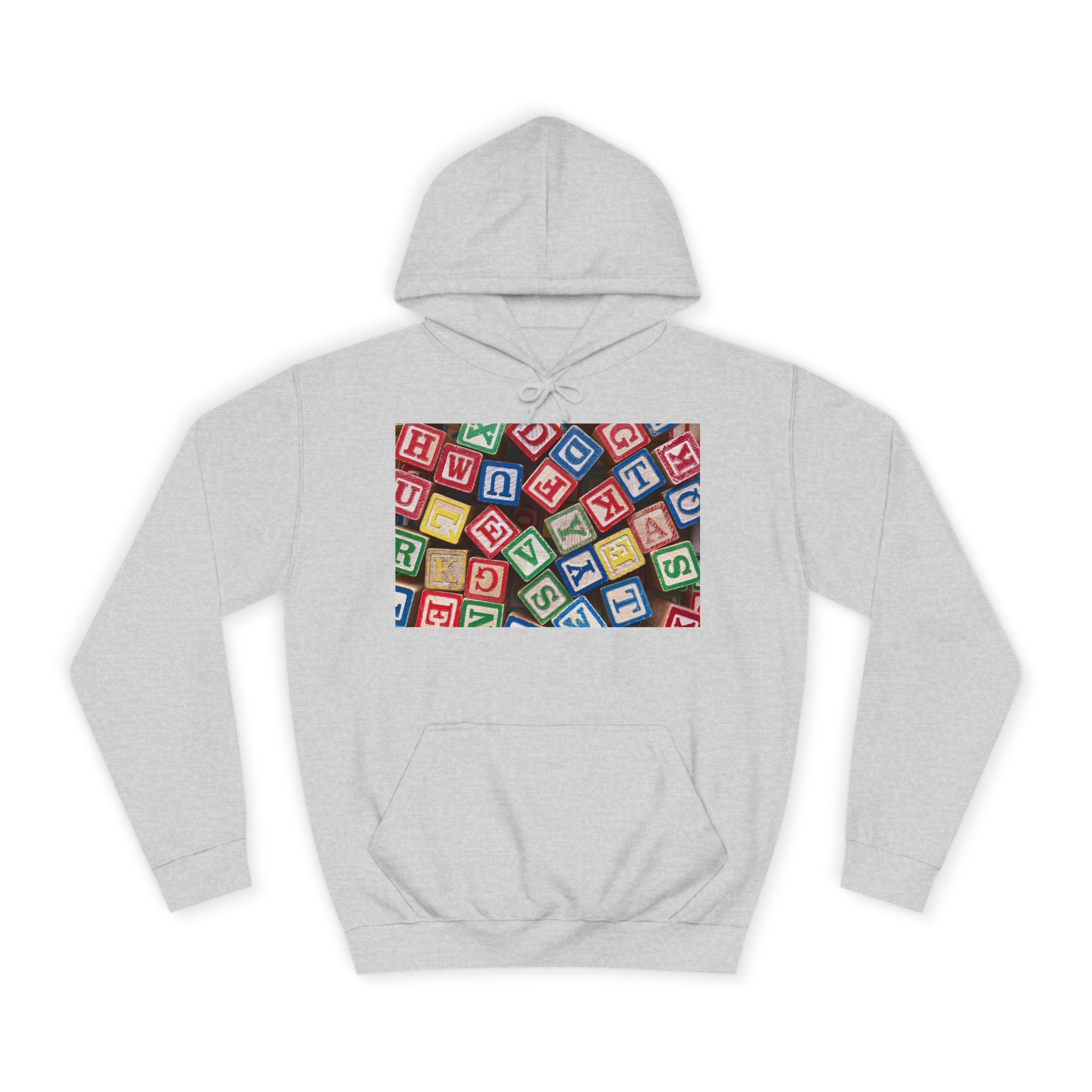 Sweat à capuche Blocs de l'Alphabet Colorés | Motif Blocs de Lettres pour Enfants