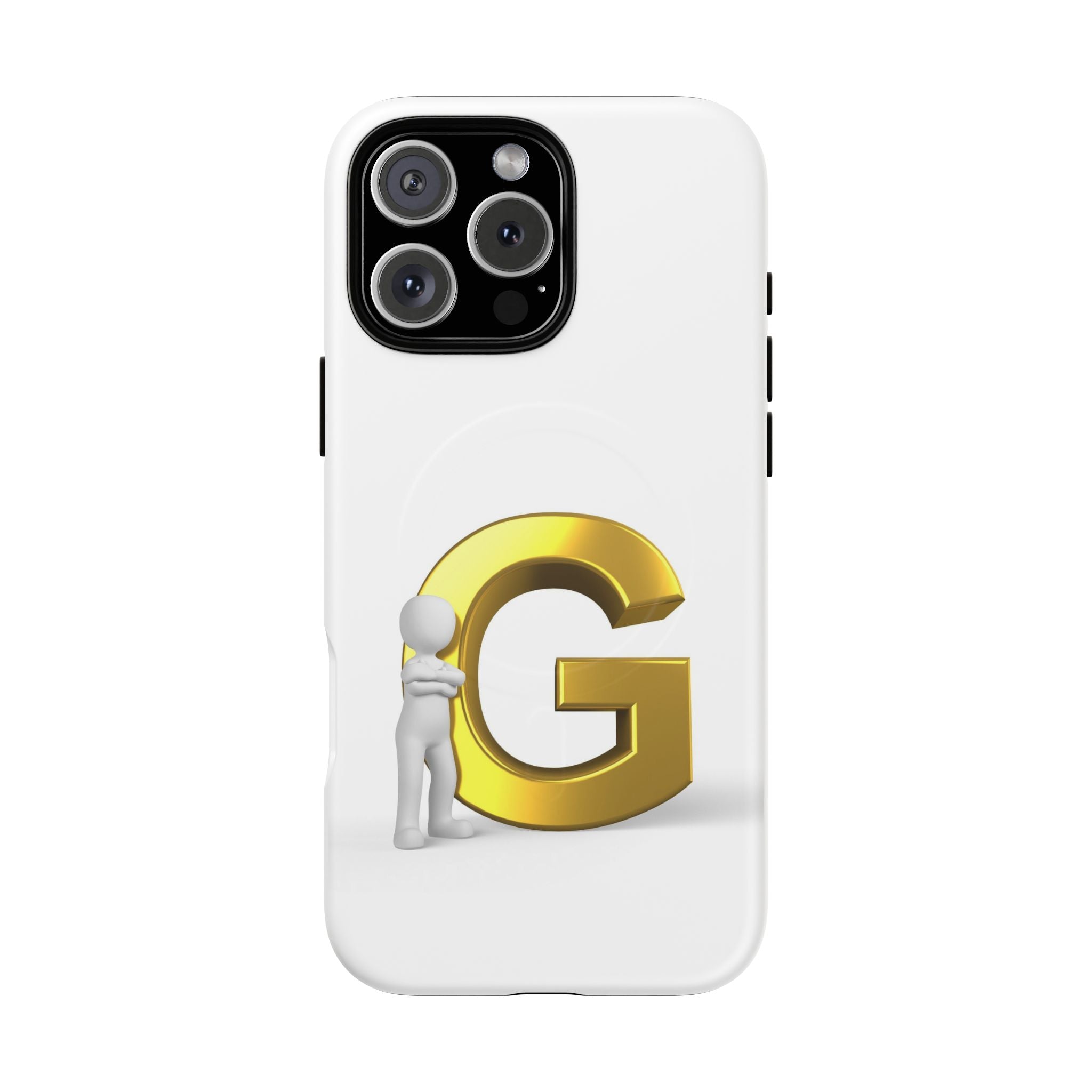 Coque de téléphone Monogramme Lettre G Dorée | Coque magnétique résistante