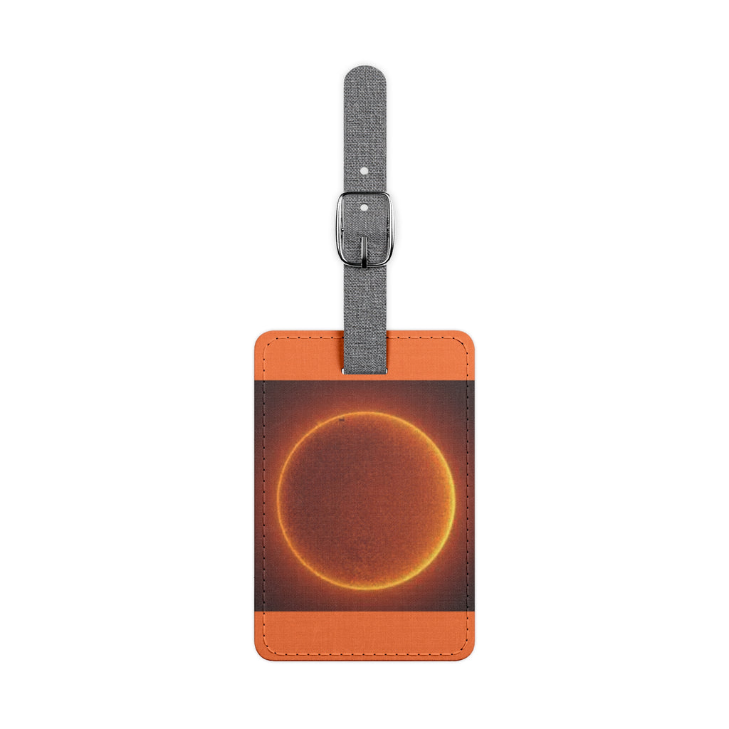 Glowing Solar Eclipse Luggage Tag | Rectangle Saffiano Polyester