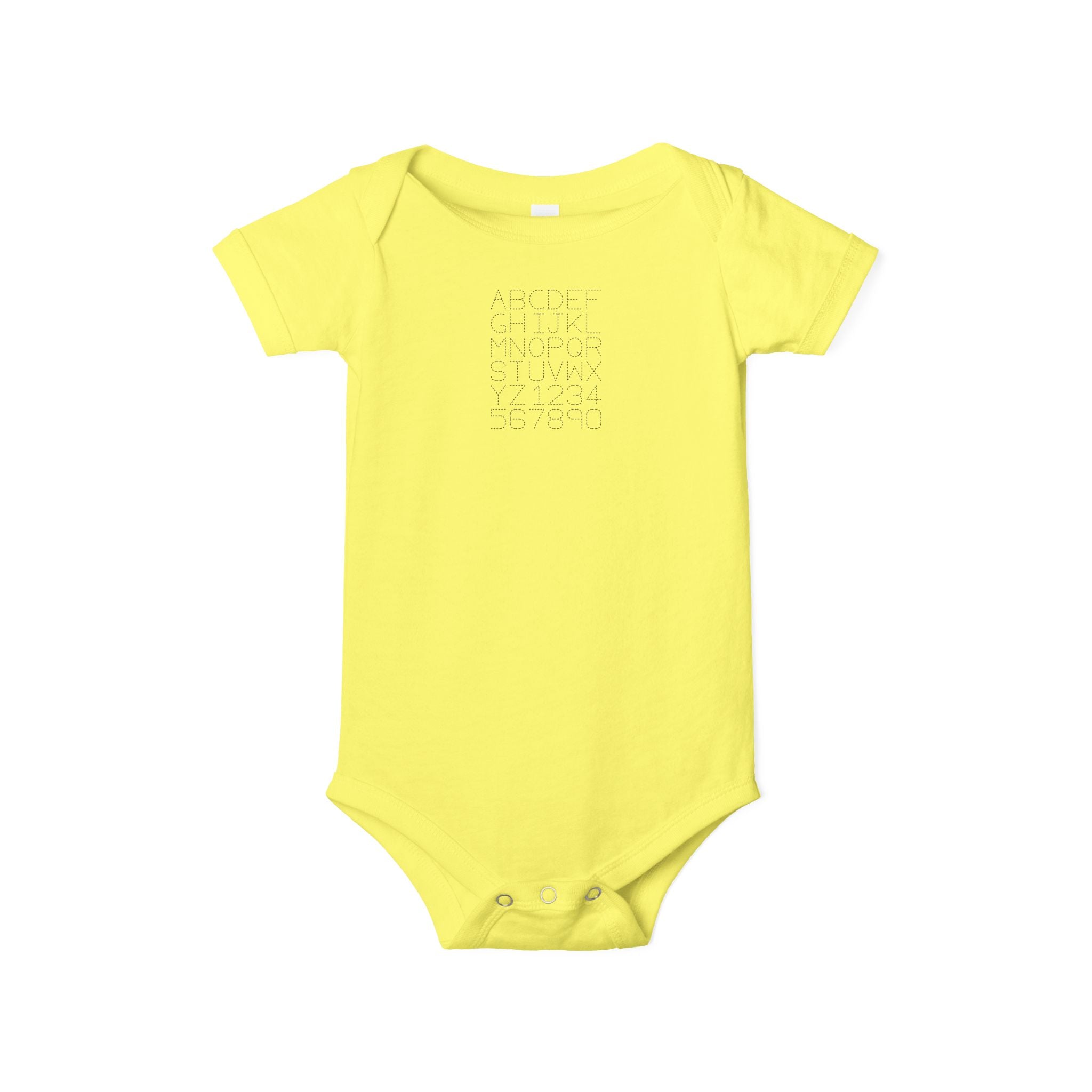 Body bébé imprimé alphabet à pois | Body bébé uni