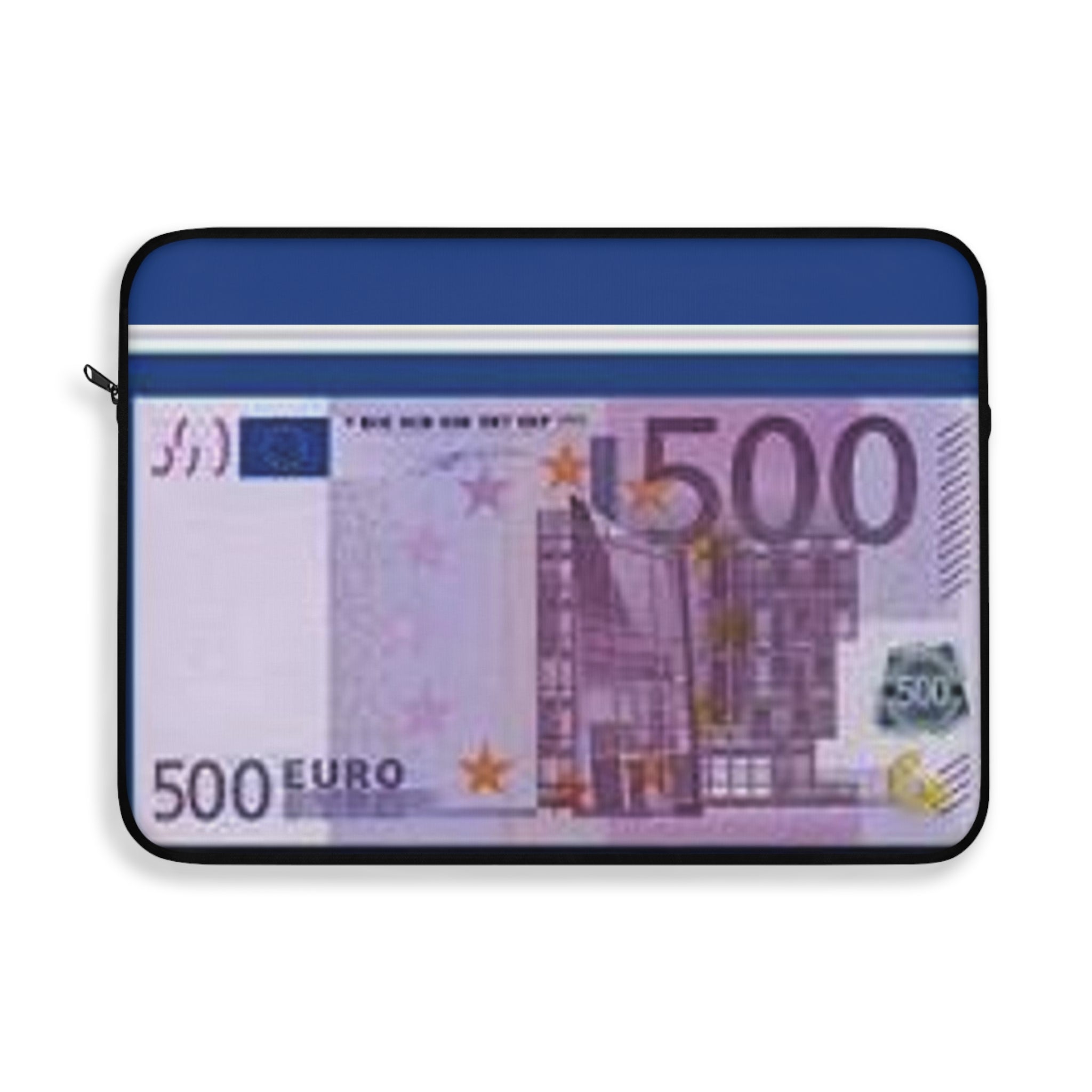 Housse d'ordinateur portable billet de 500 euros | Housse imprimée devise argent