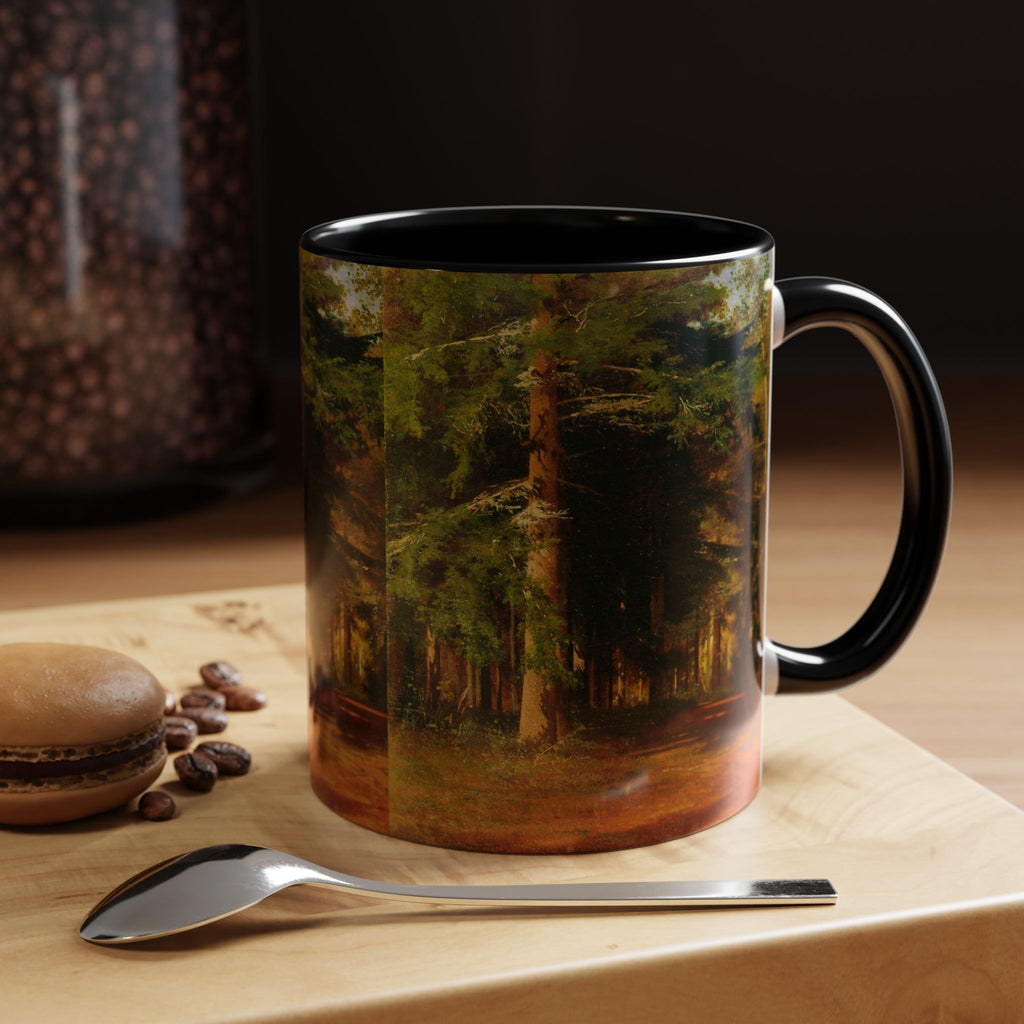 Waldweg-Malerei Tasse | Akzent-Kaffeetasse 11oz 15oz