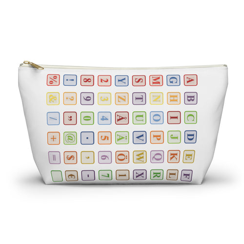 Trousse d'accessoires à motif de blocs de l'alphabet | Trousse de maquillage carreaux lettres
