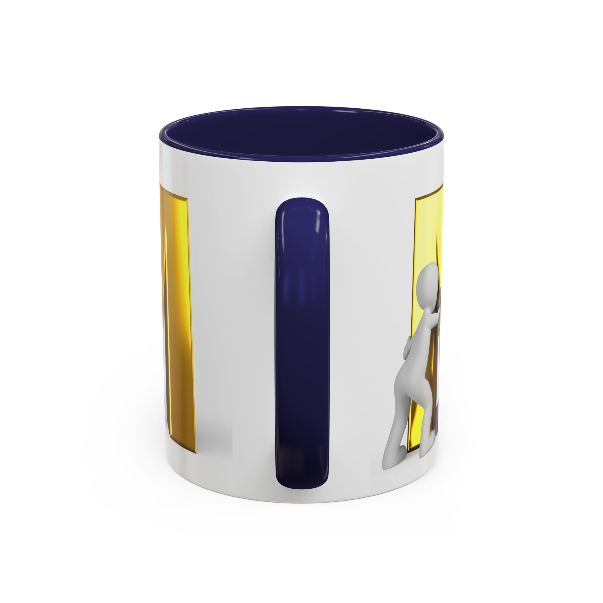 Goldfarbene Buchstabe M mit Farbklecks-Akzent Tasse | Kaffeetasse