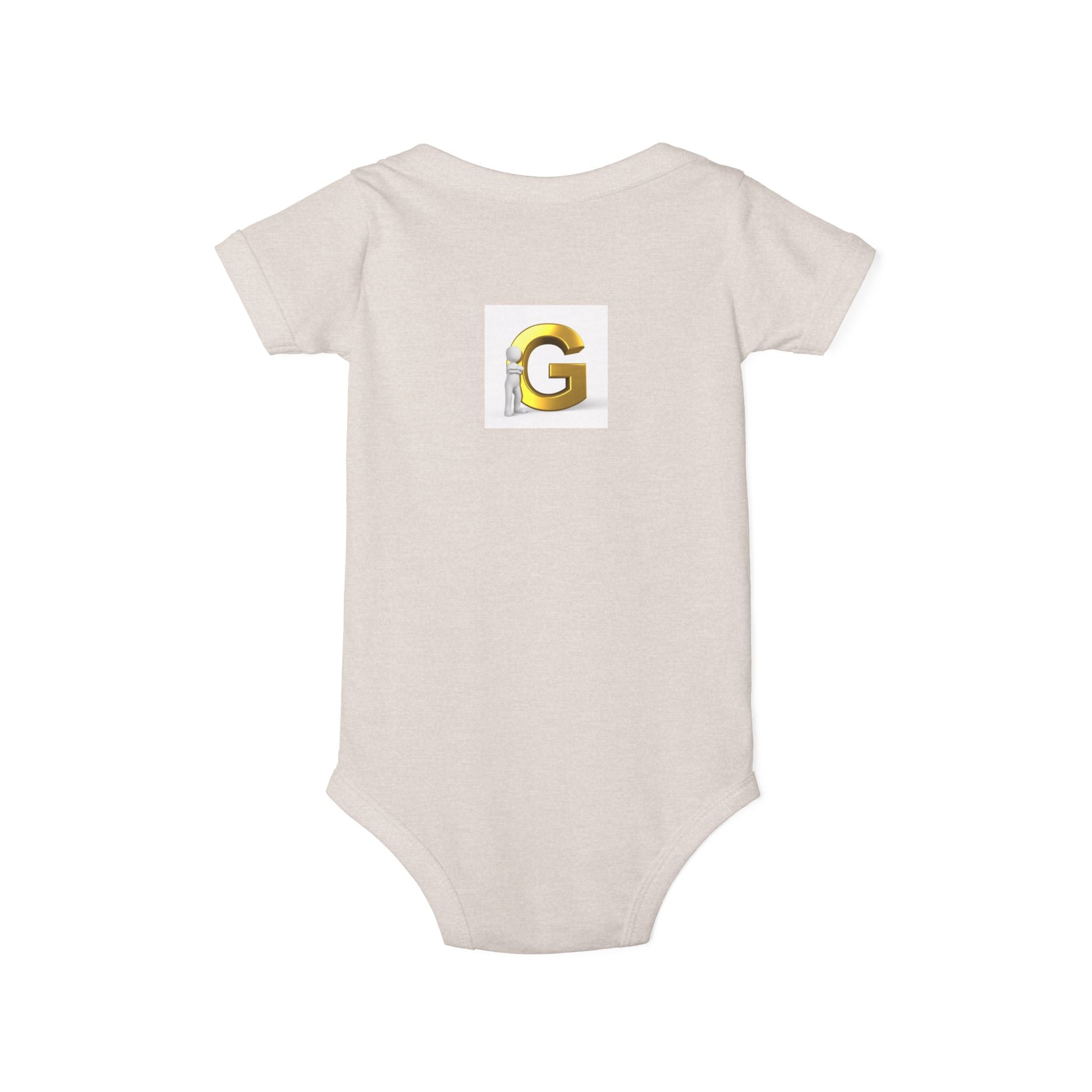 Gold Letter G Infant Onesie | Monogram Baby Bodysuit