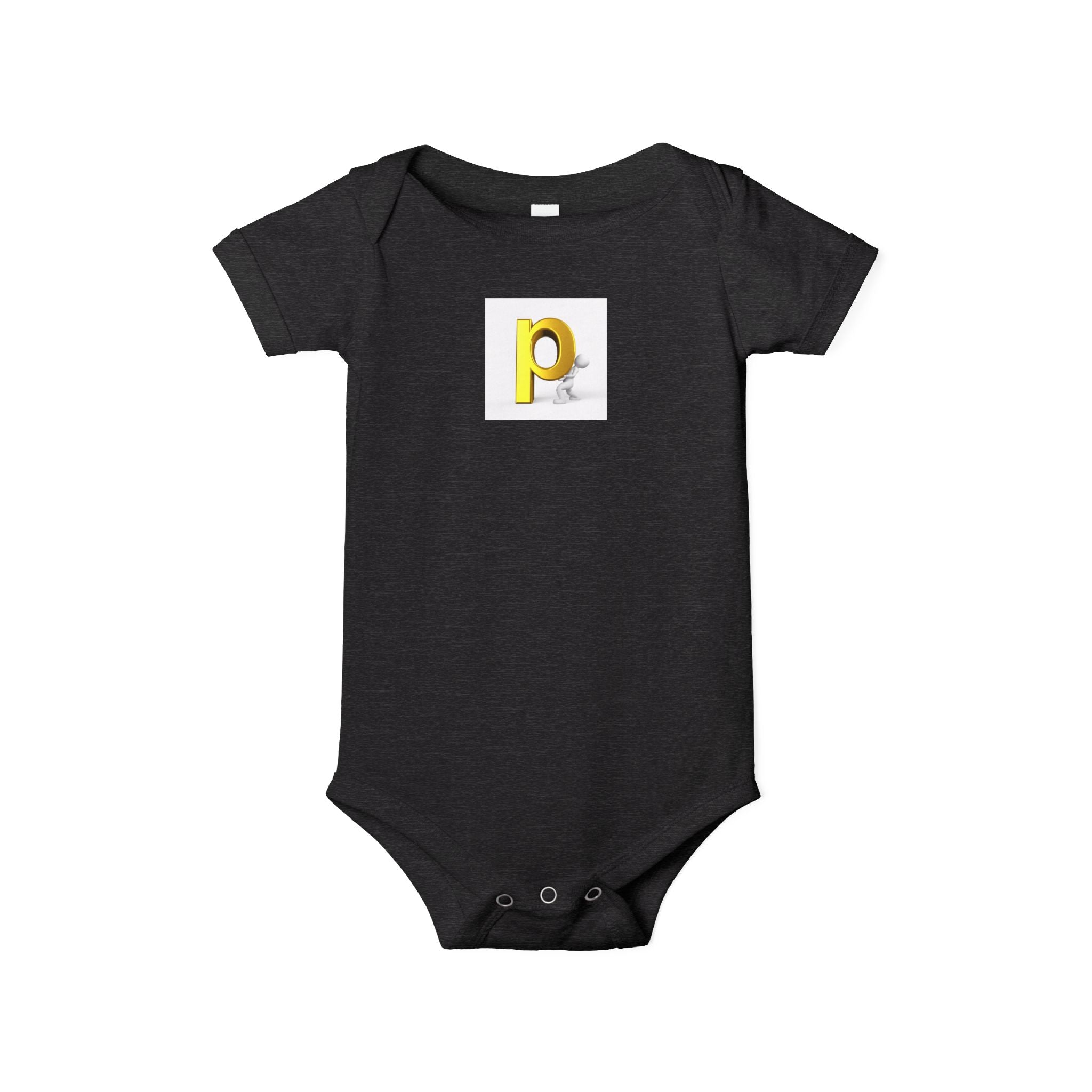 Body bébé Lettre P jaune | Grenouillère bébé