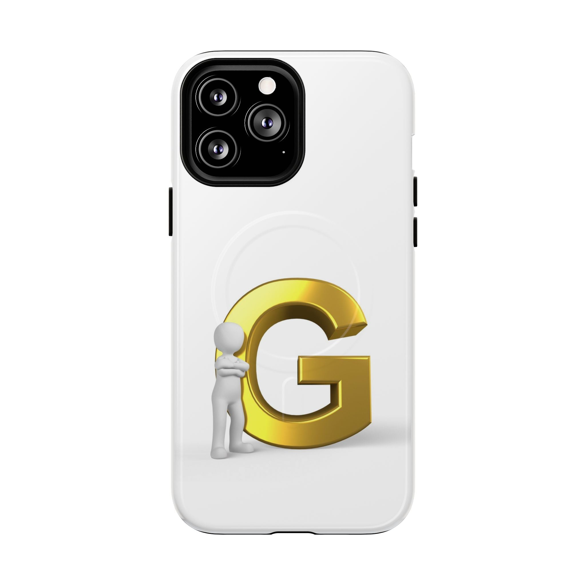 Coque de téléphone Monogramme Lettre G Dorée | Coque magnétique résistante