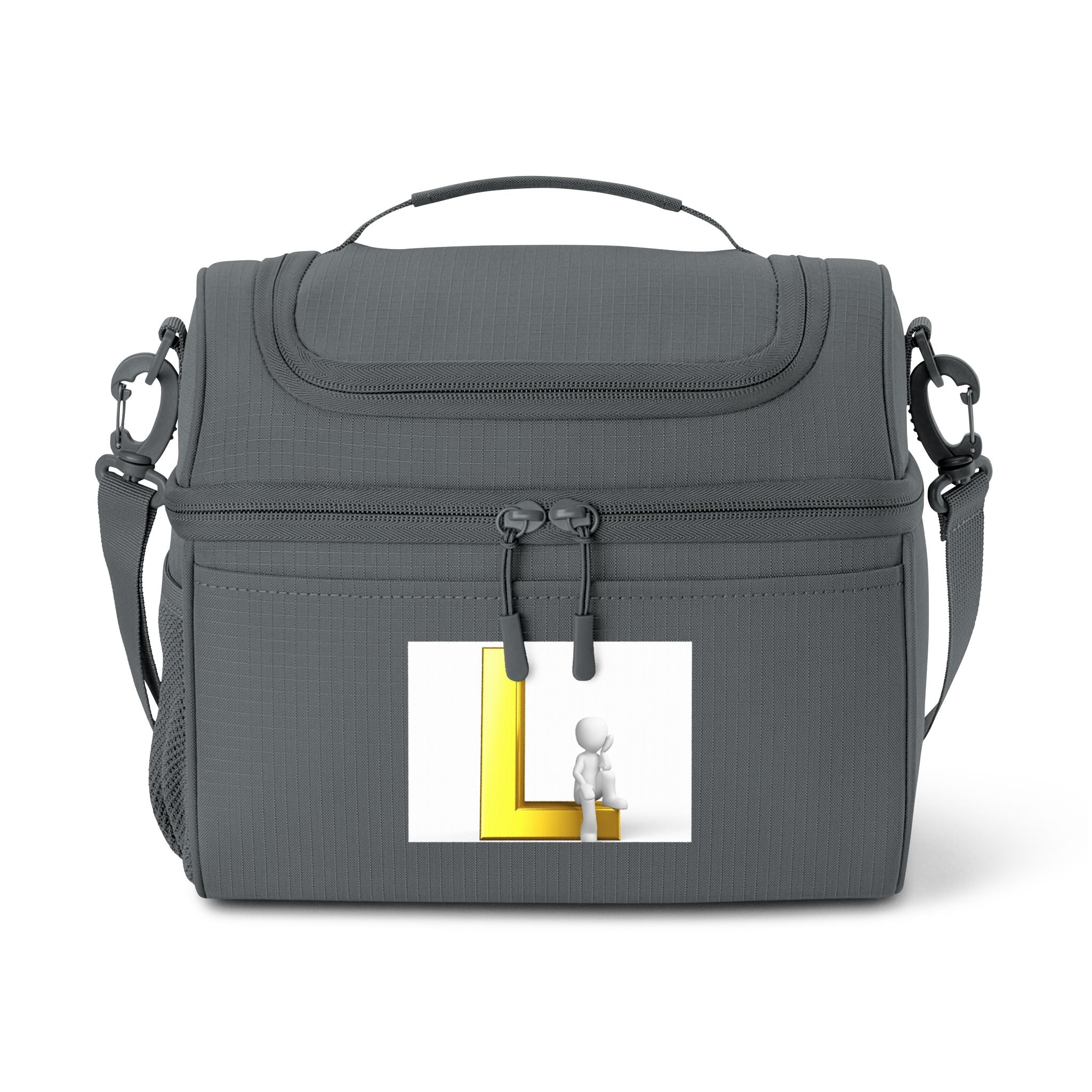 Yellow Letter L 3D Figure Cooler Bag | Initial L Lunch Tote