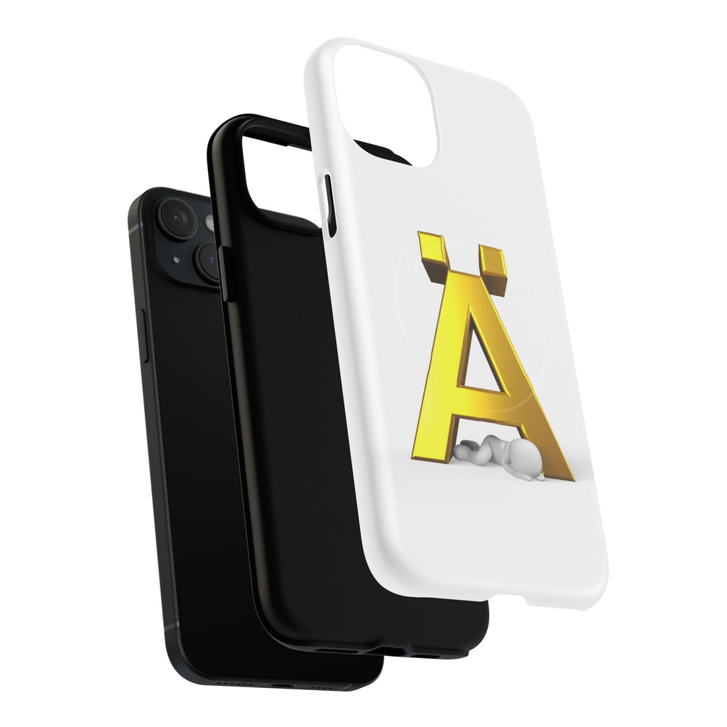 Gold Letter Ä Phone Case | Magnetic Tough Case, Initial Monogram
