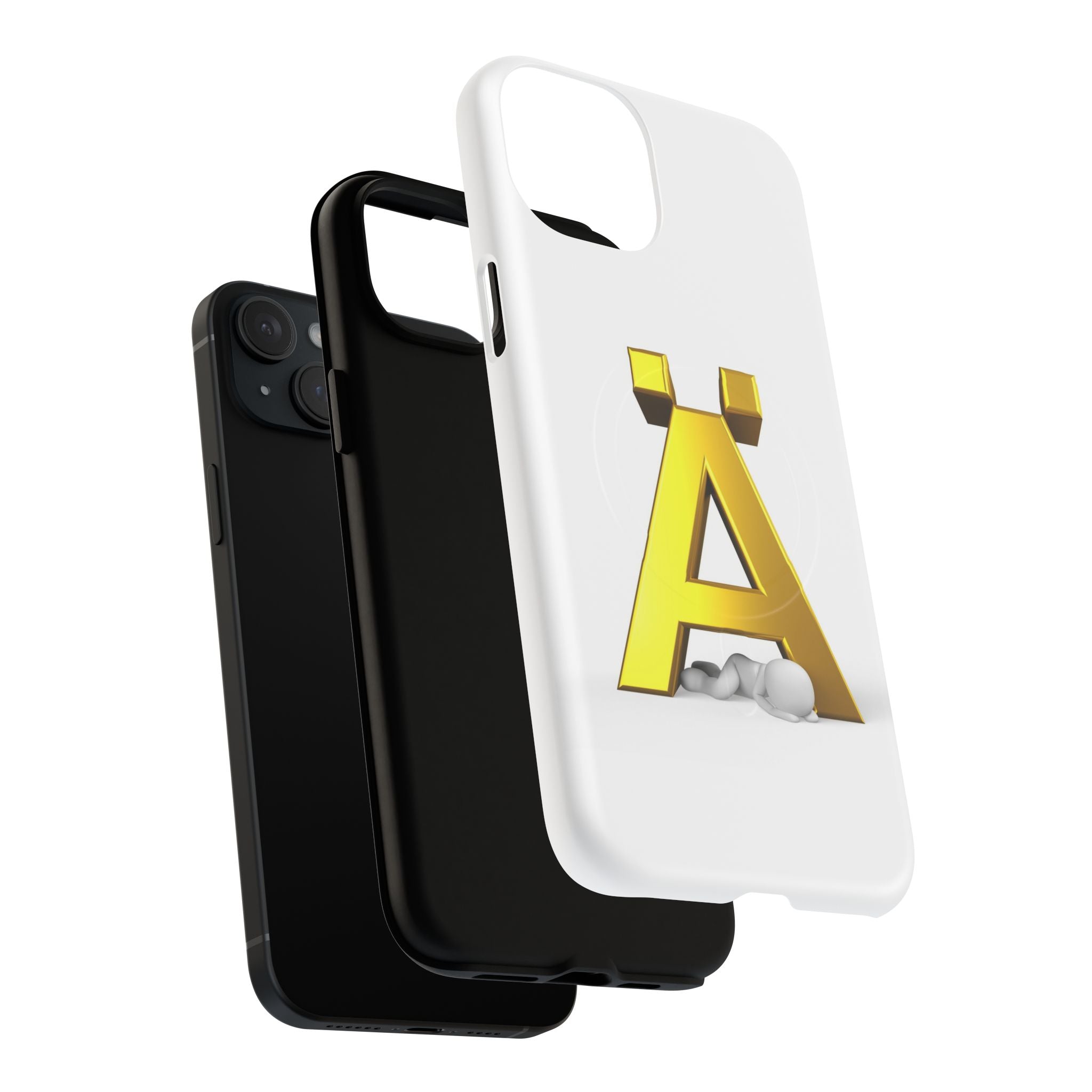 Gold Letter Ä Phone Case | Magnetic Tough Case, Initial Monogram