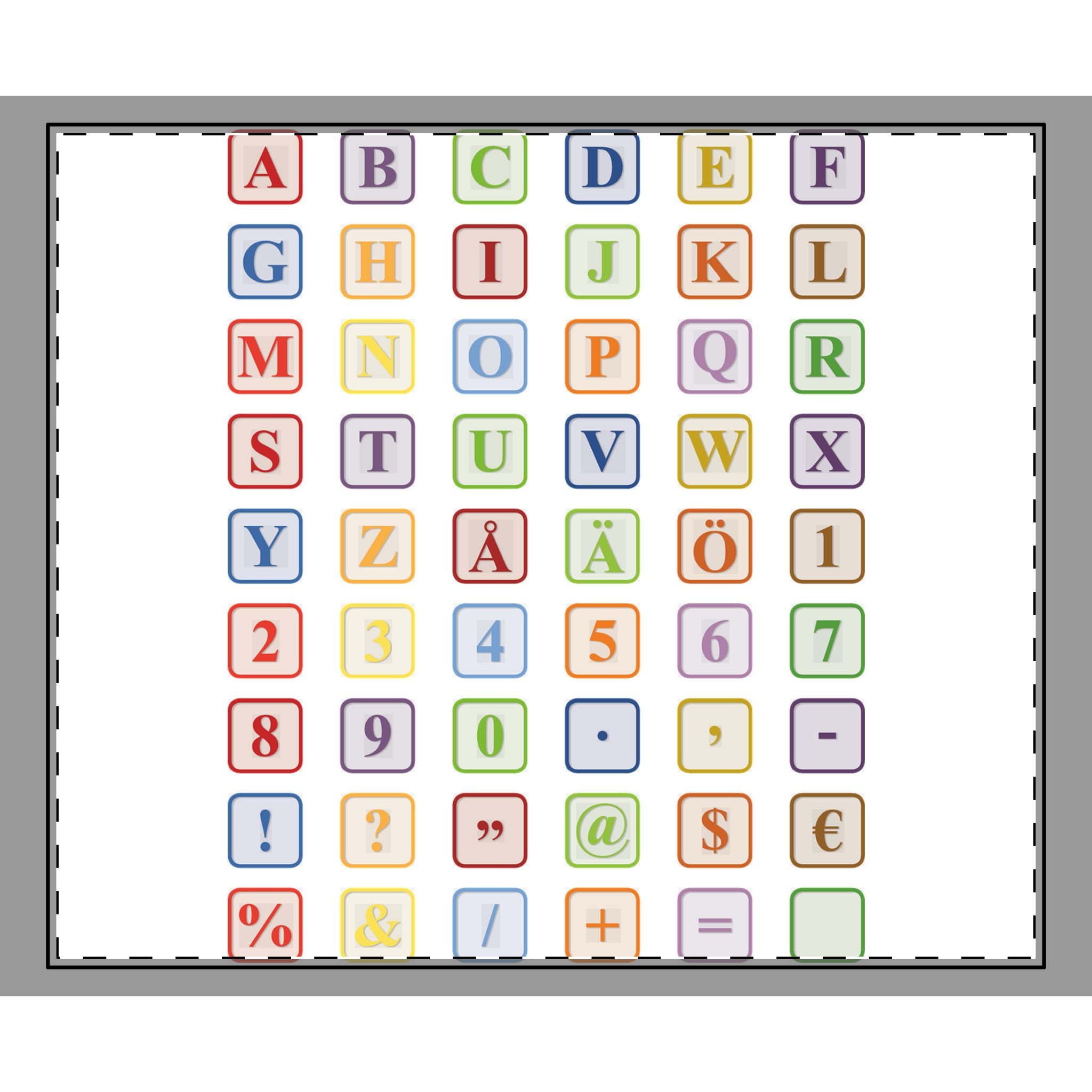 Couverture à blocs alphabet