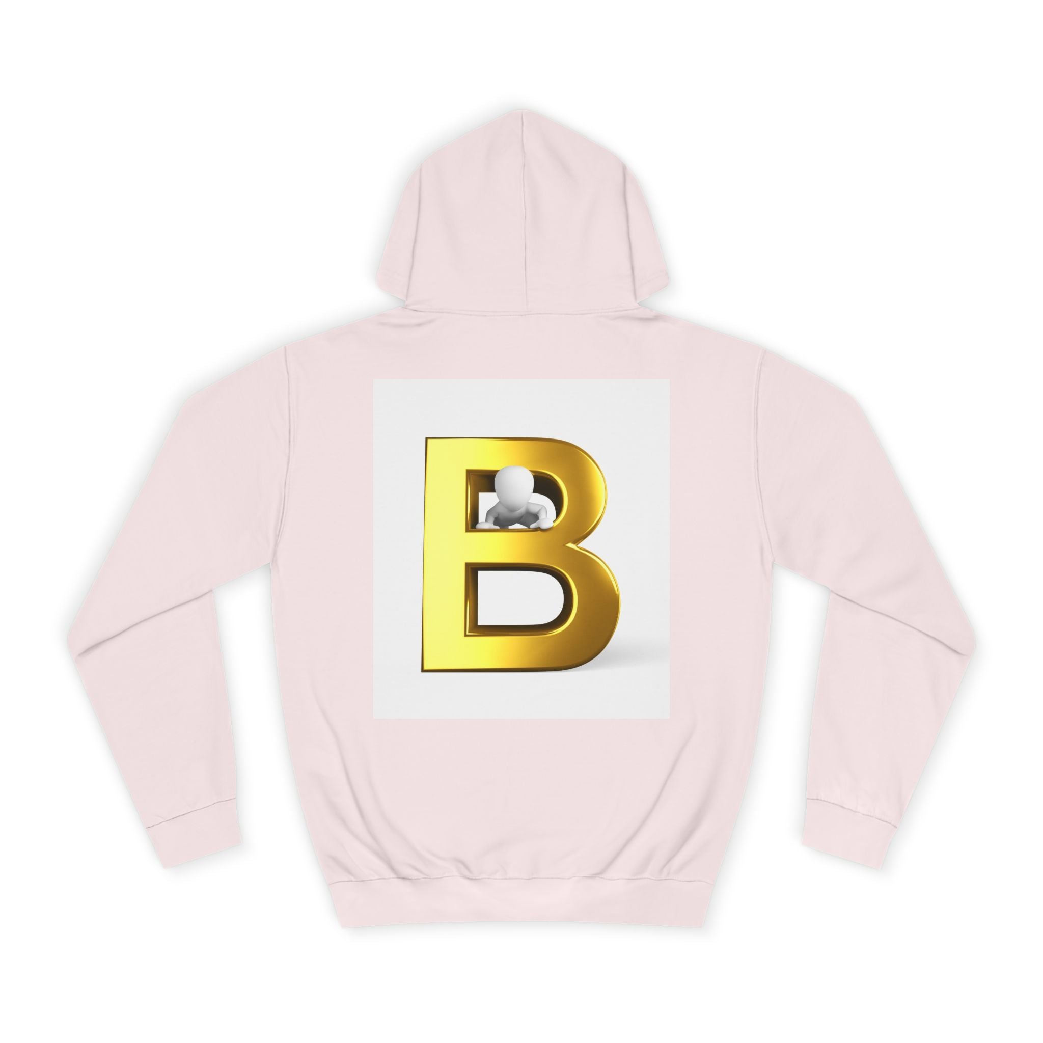 Gold Letter B Hoodie | Monogram Initial Sweatshirt