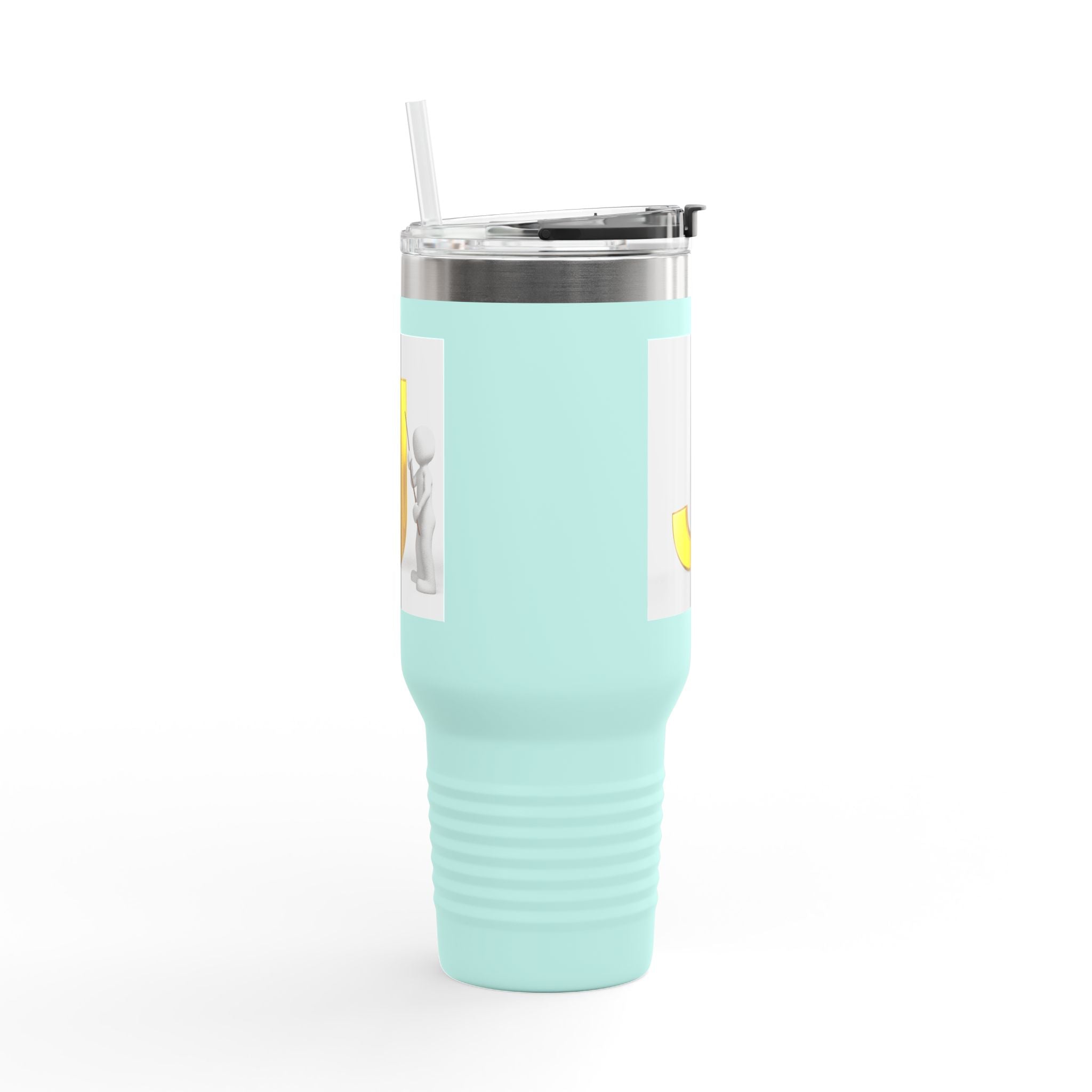 Mug de voyage initial J lettre or | Gobelet isotherme de 40 oz