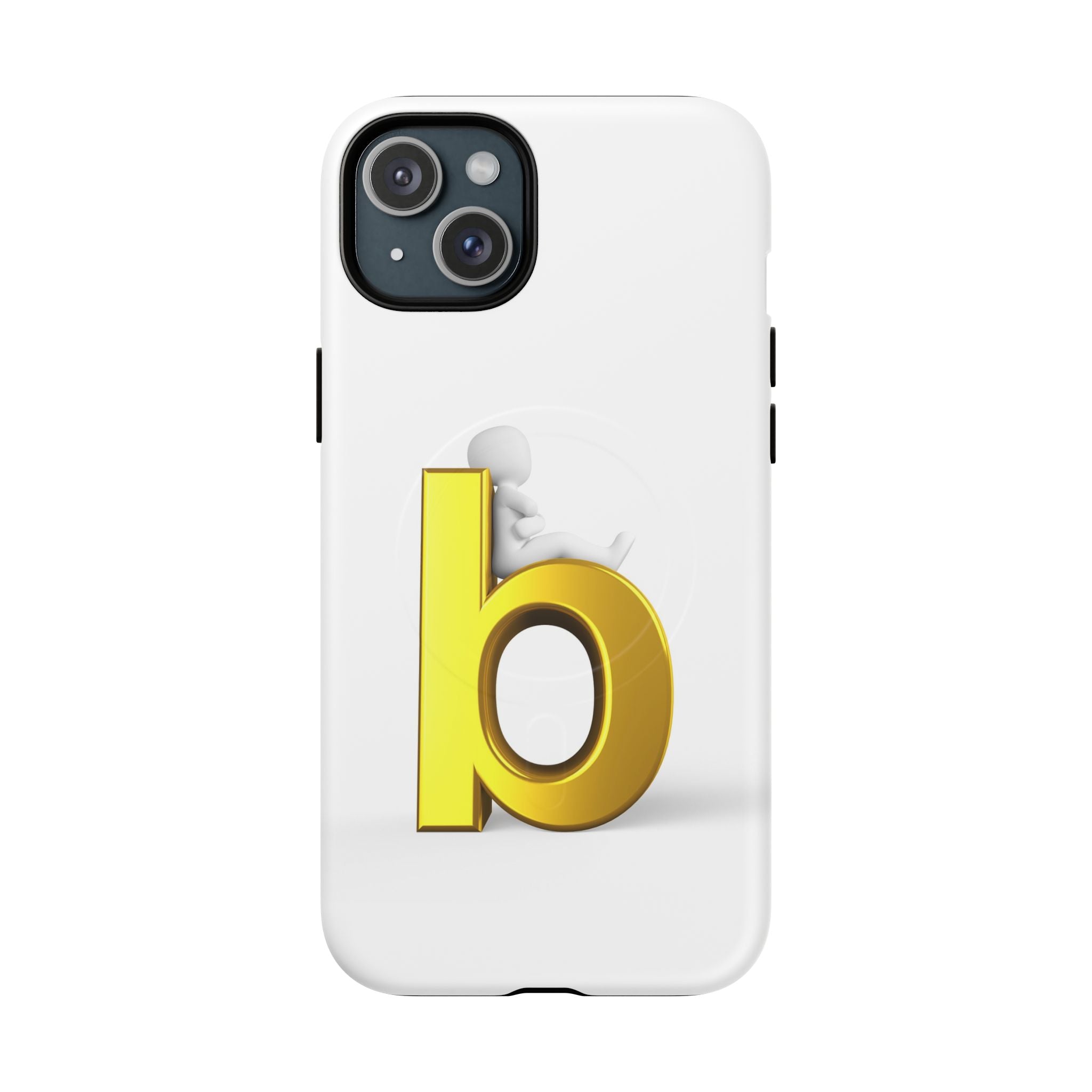 Coque de téléphone Lettre B dorée | Coque magnétique robuste