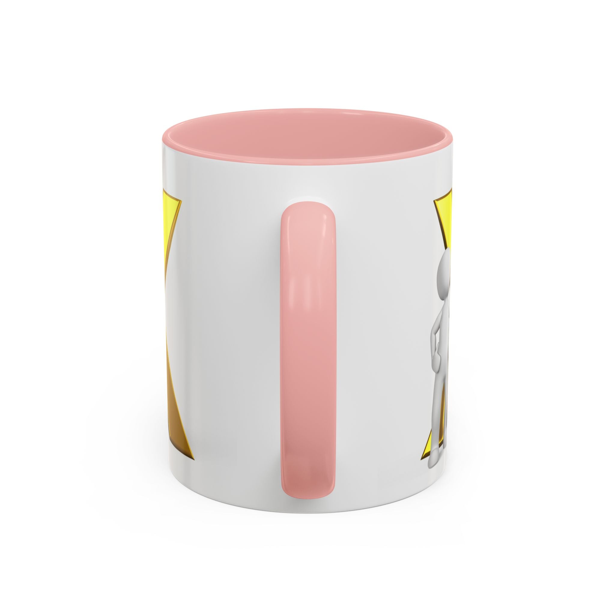 Mug à anse avec lettre X dorée et figurine 3D | Mug à café 11oz 15oz