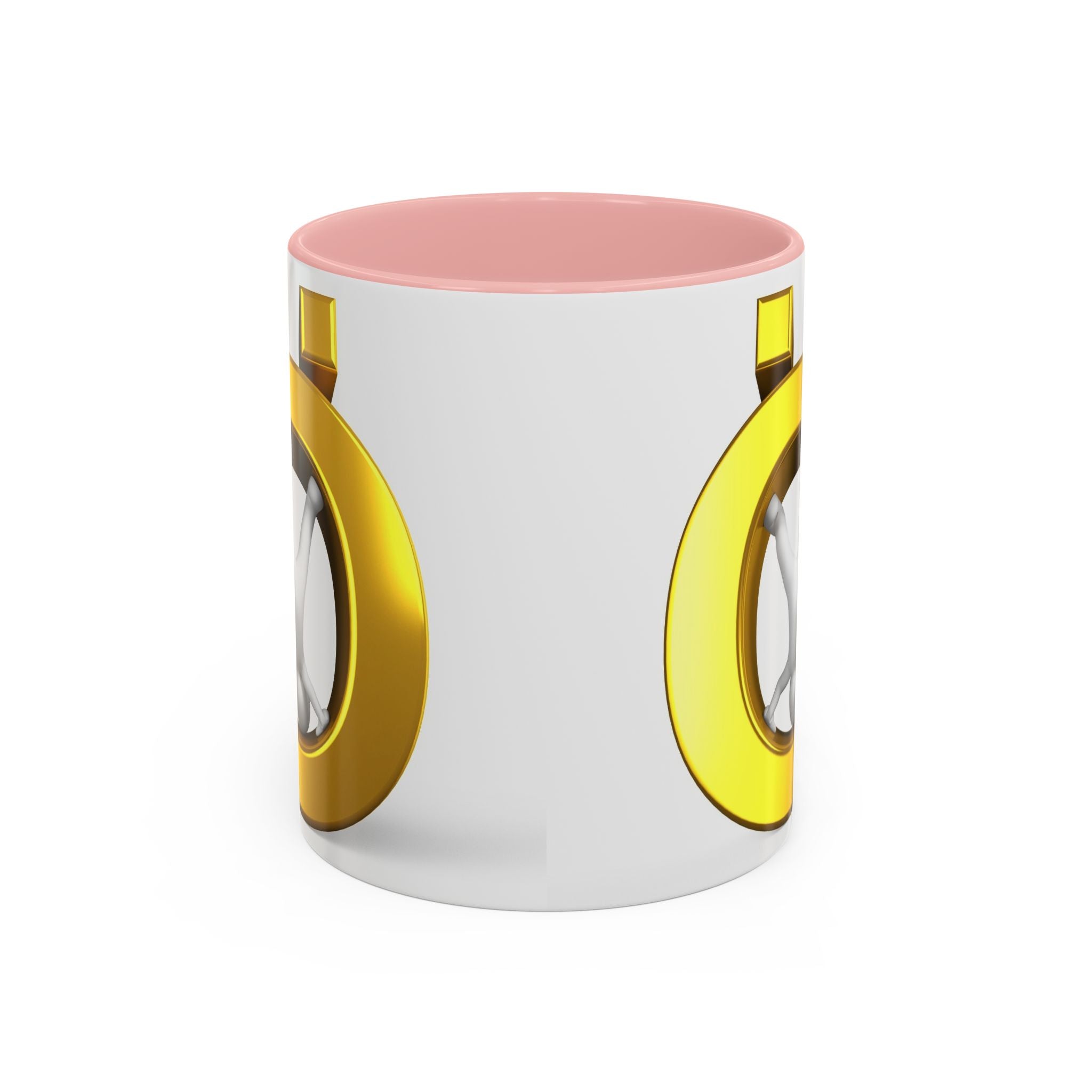 Mug à café 3D lettre O dorée | Anse contrastante, Intérieur noir