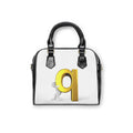 3D Gold Letter Q with Figure Shoulder Handbag | Monogram Initial Purse