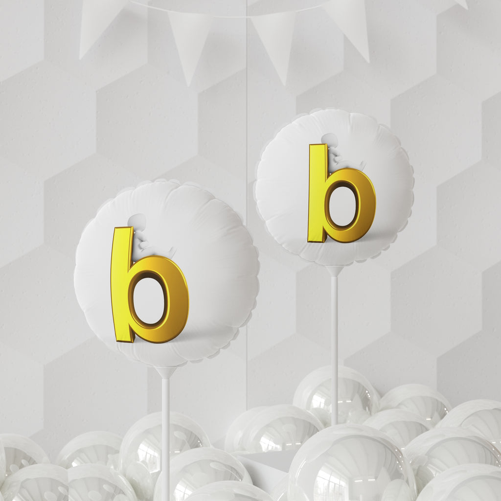 Gold Letter B Balloon 11" Round Balloon