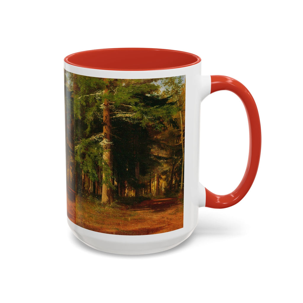 Waldweg-Malerei Tasse | Akzent-Kaffeetasse 11oz 15oz