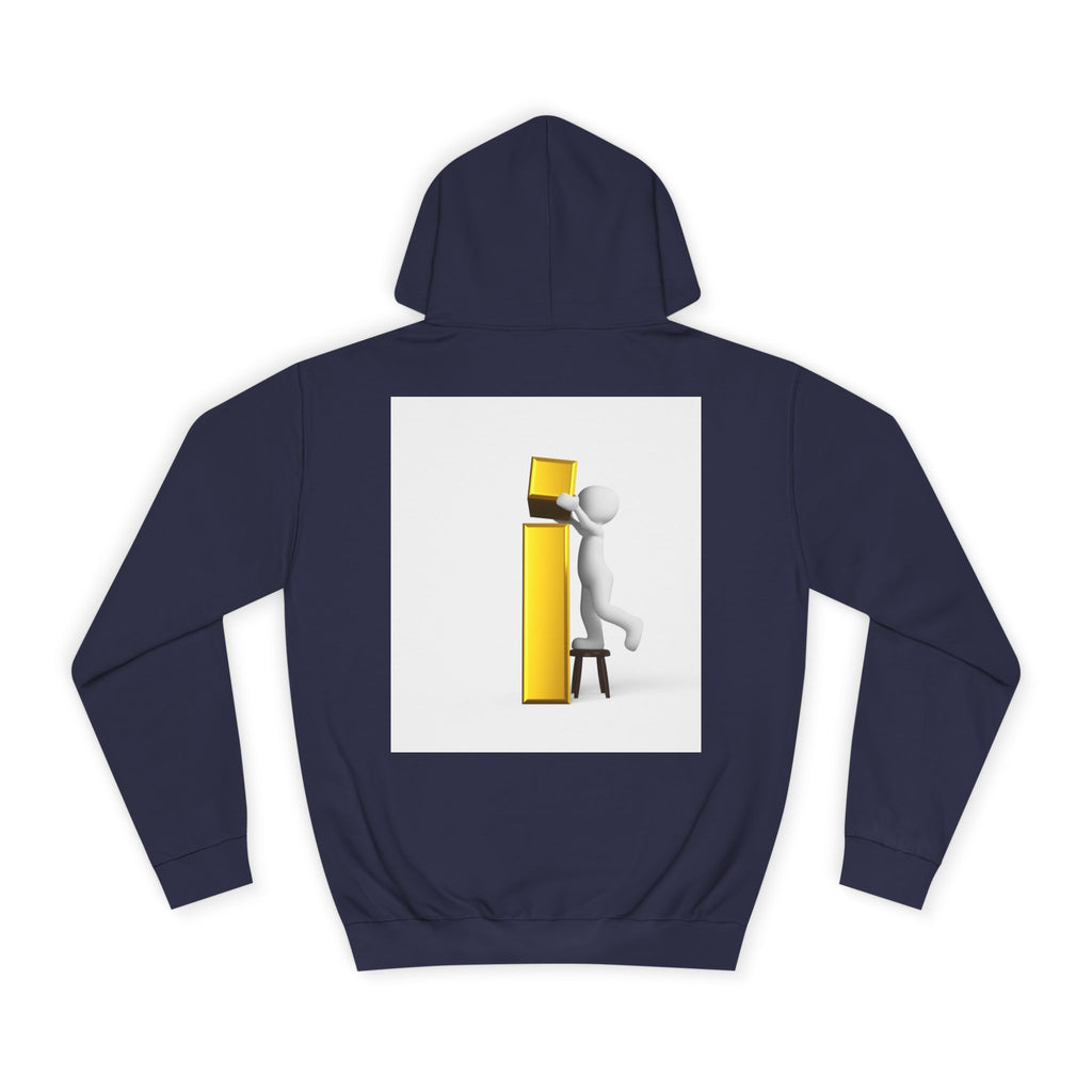 Stick Figure Building Letter i Hoodie | Minimal Illustration