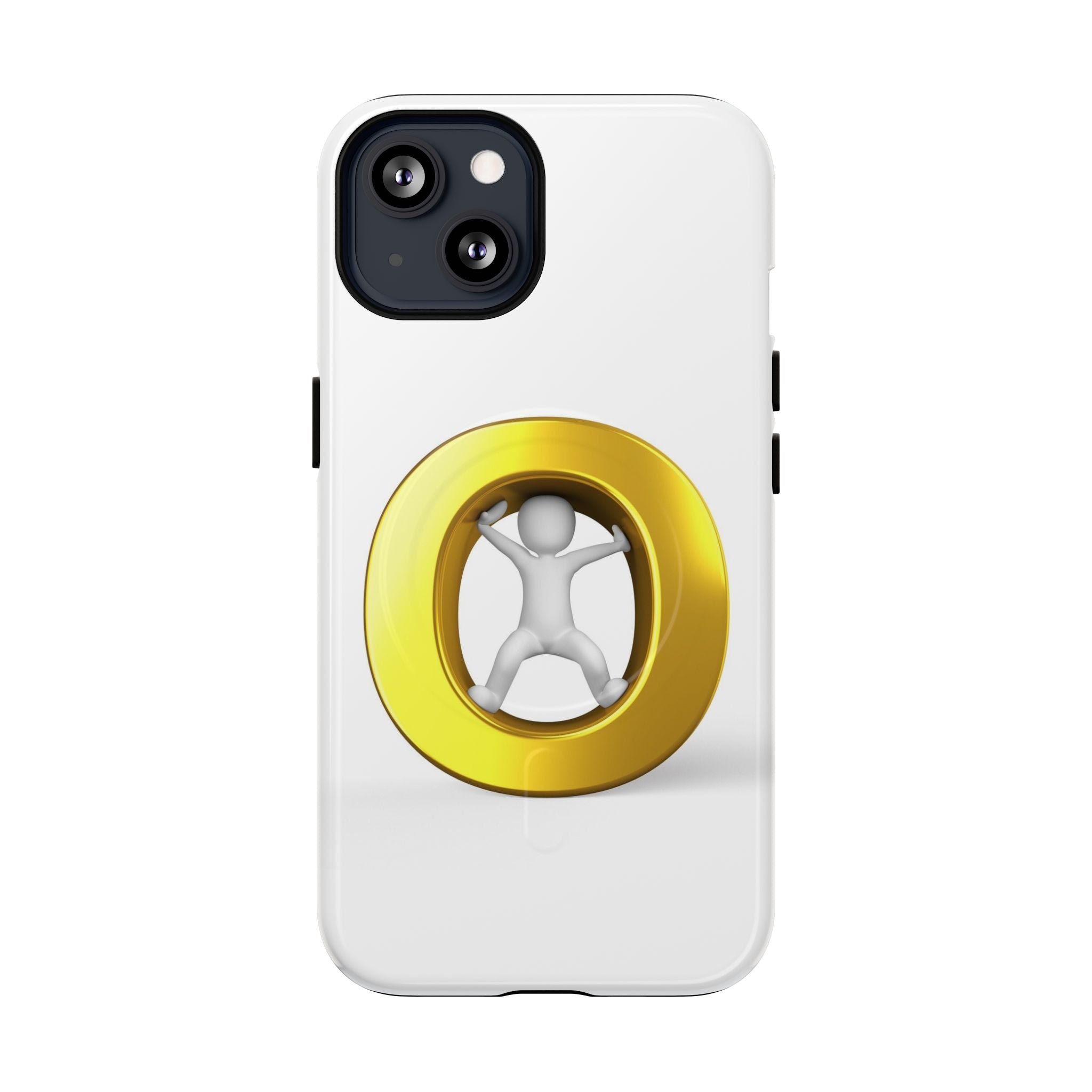 3D Gold Letter O Figure Phone Case | Tough Magnetic Case