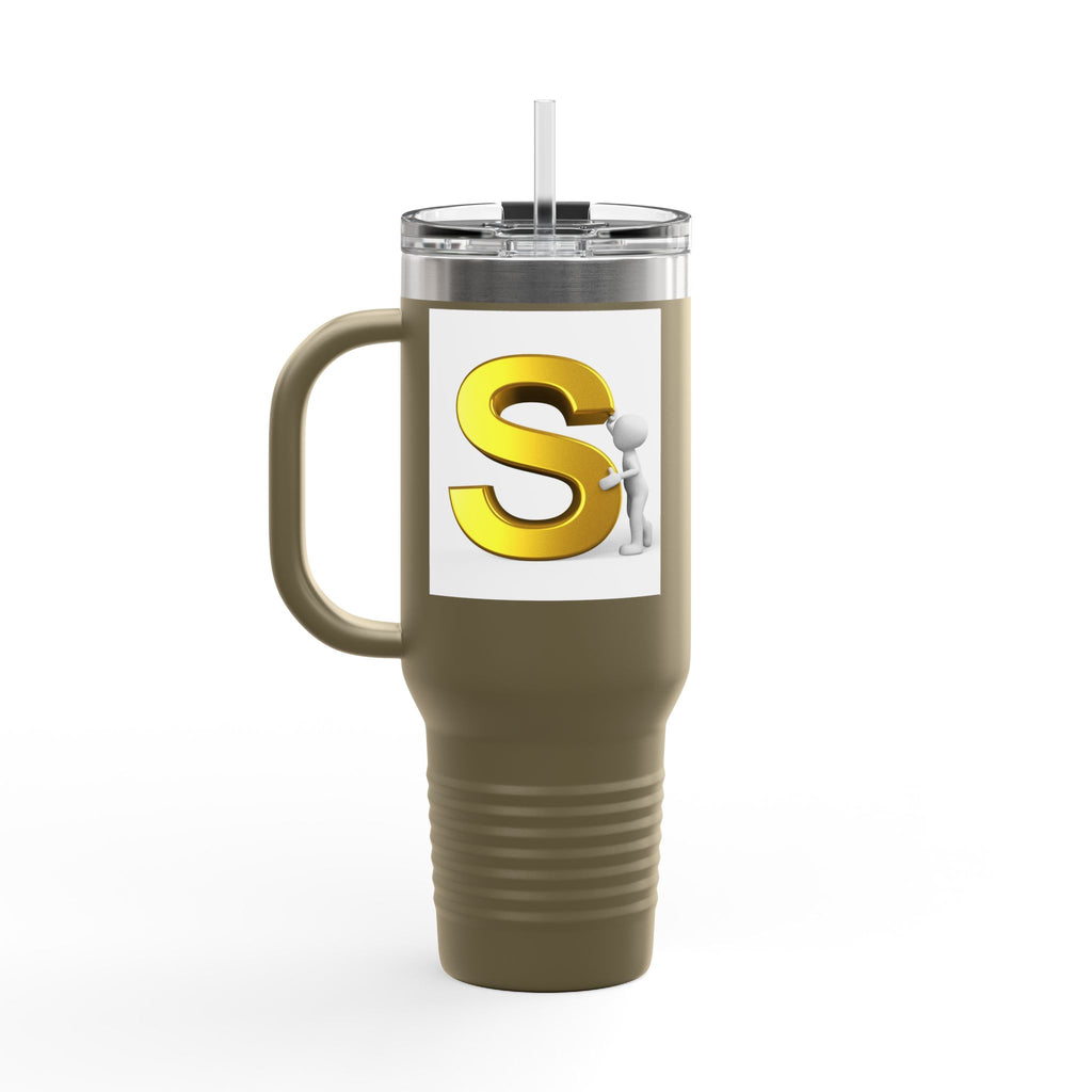 Large Gold Letter S monogram | Travel Mug