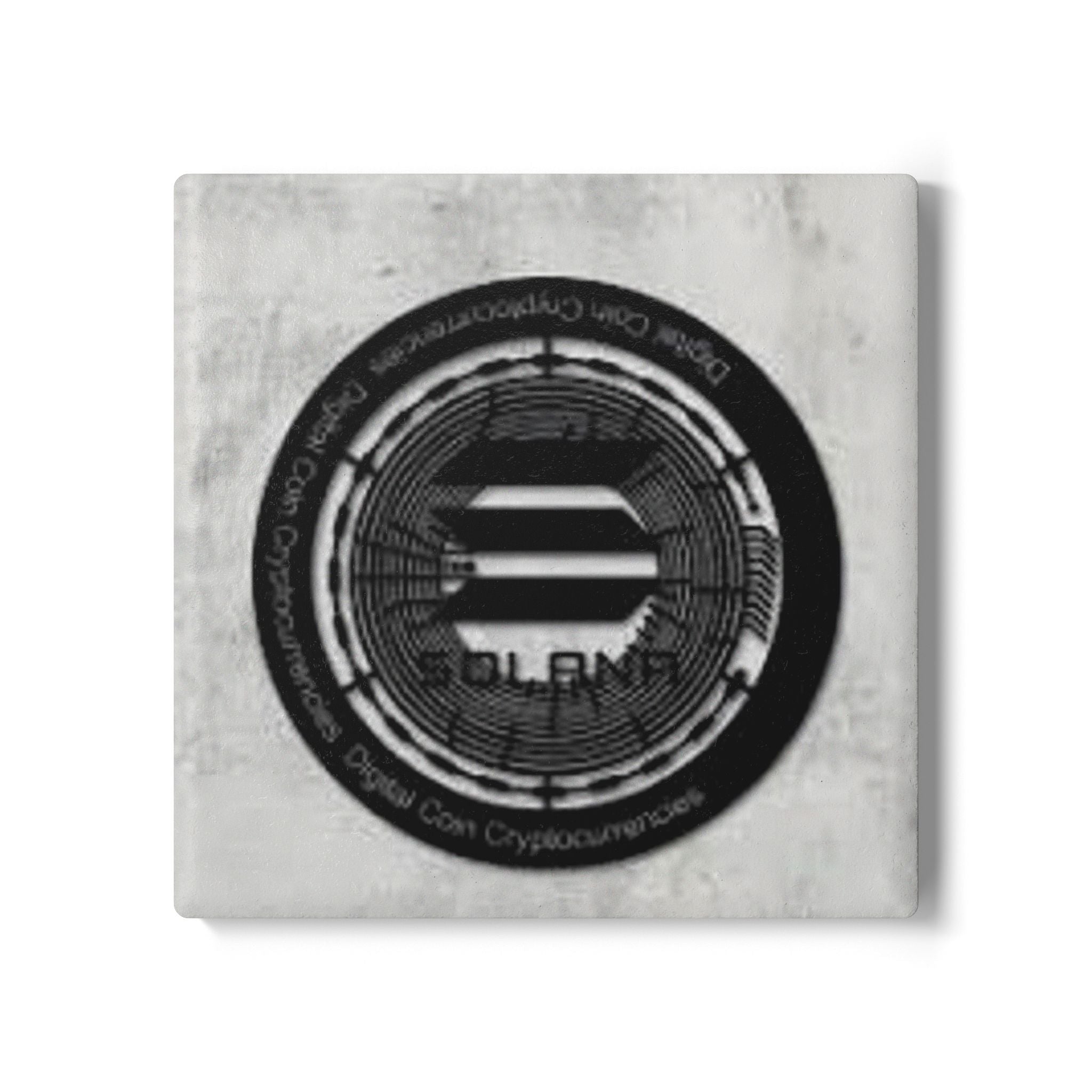 Solana Crypto Coin design Ceramic Coaster | Cryptocurrency logo coaster