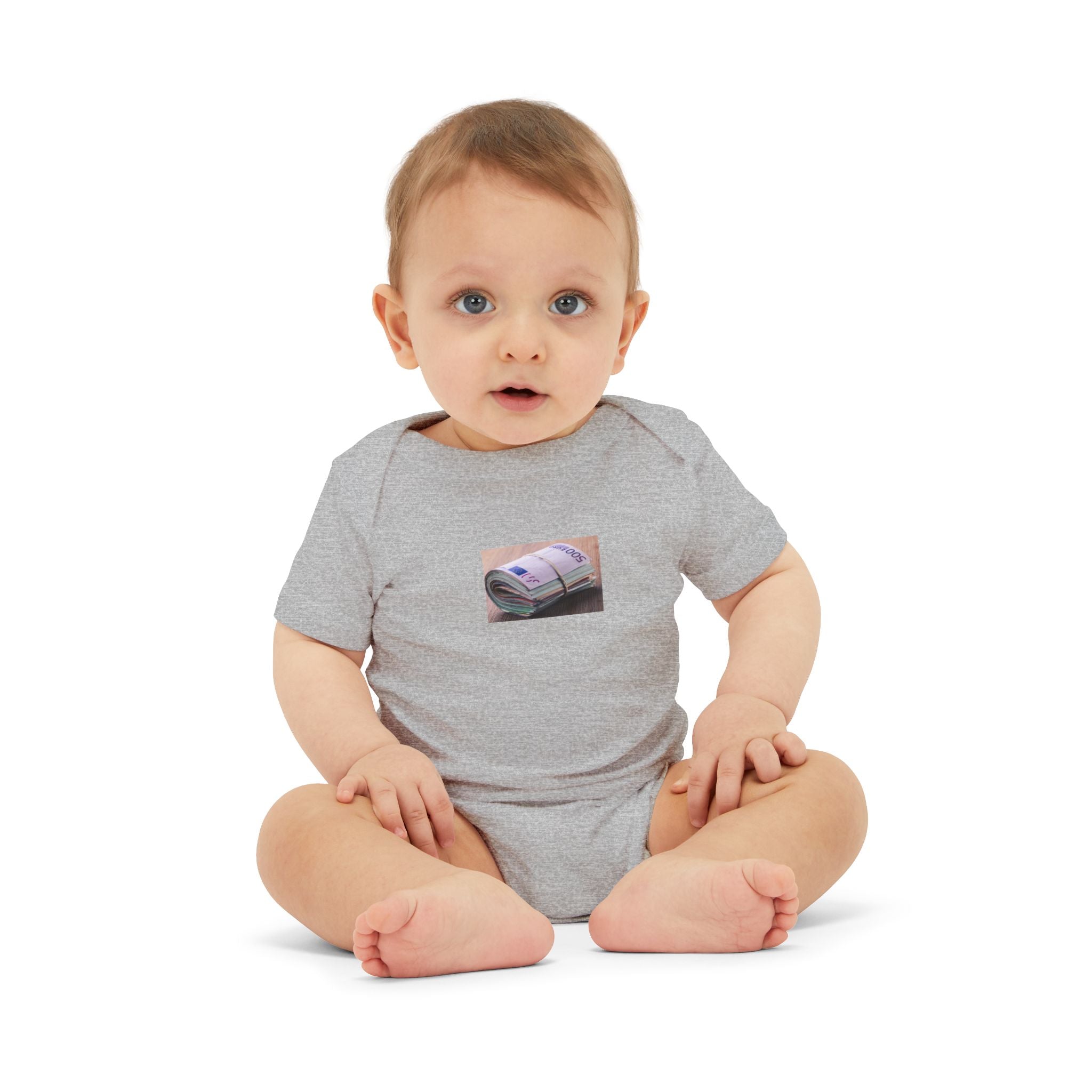 Stack of Cash Graphic Infant One Piece | money print bodysuit
