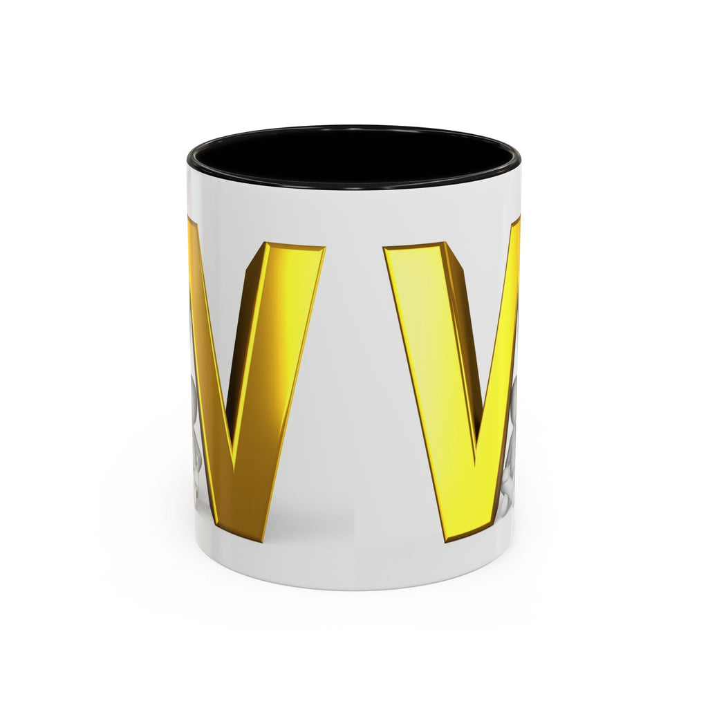 Gold Letter W Initial Mug | Accent Coffee Mug 11oz 15oz