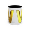 Gold Letter W Initial Mug | Accent Coffee Mug 11oz 15oz