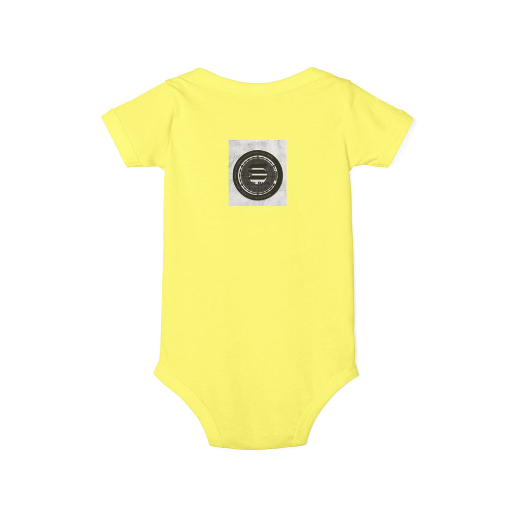 Solana Cryptocurrency Infant One Piece | Monochrome Badge Design
