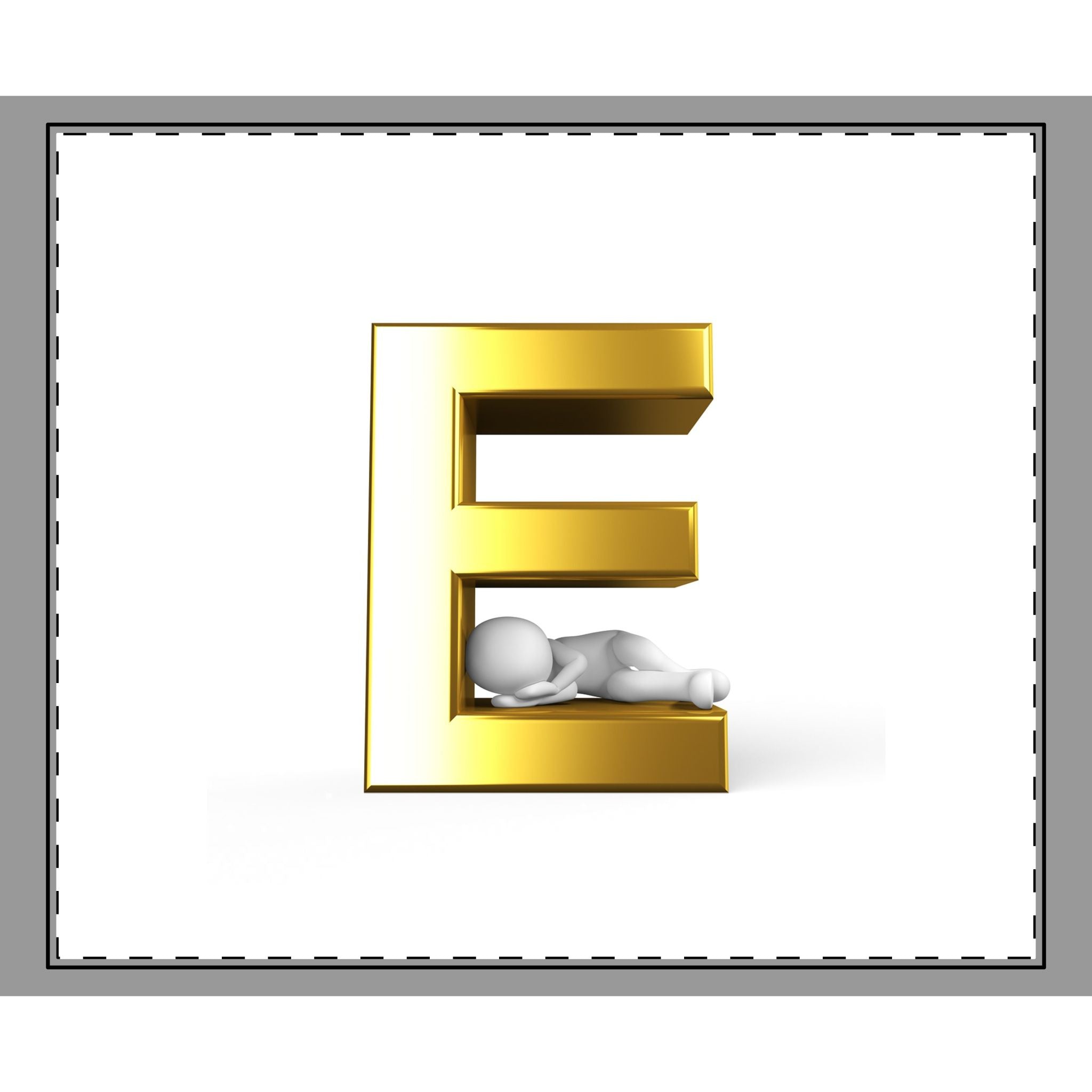 Woven-Style Coverlet | 3D Gold Letter E