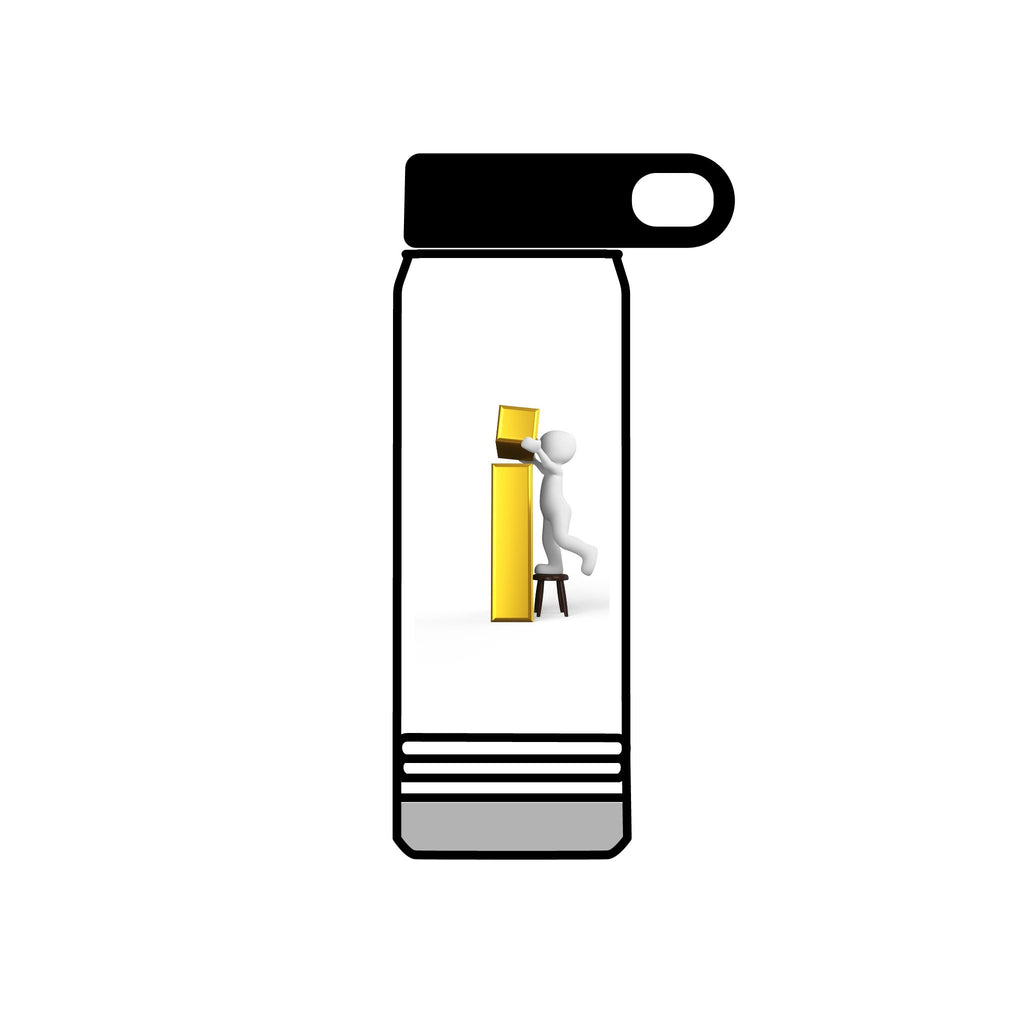3D Figure Stacking Yellow Blocks Water Bottle | 20oz