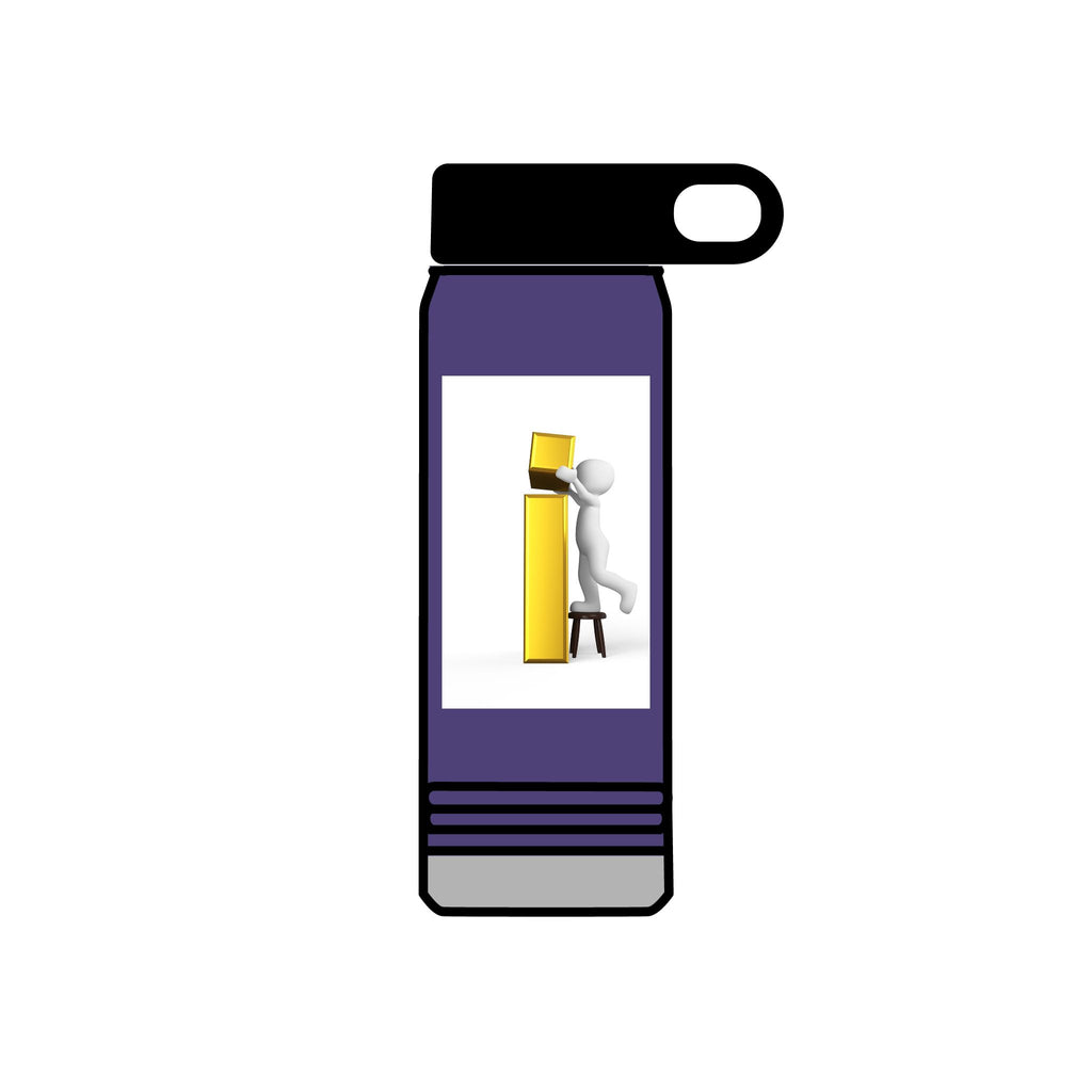 3D Figure Stacking Yellow Blocks Water Bottle | 20oz