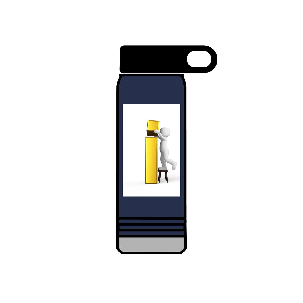 3D Figure Stacking Yellow Blocks Water Bottle | 20oz