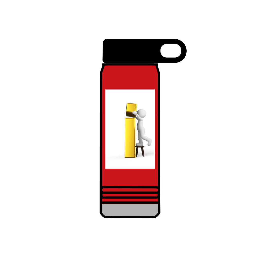 3D Figure Stacking Yellow Blocks Water Bottle | 20oz
