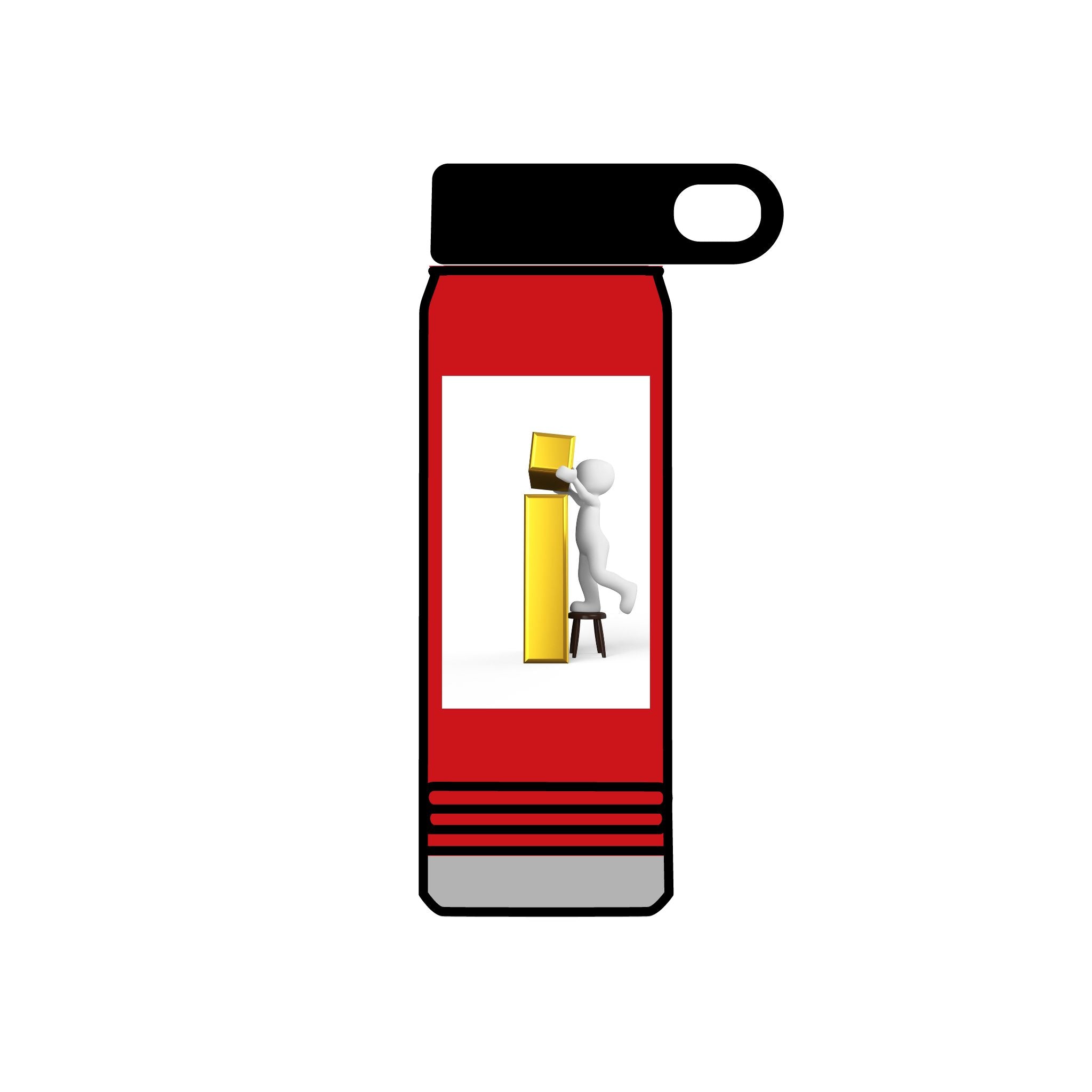 3D Figure Stacking Yellow Blocks Water Bottle | 20oz