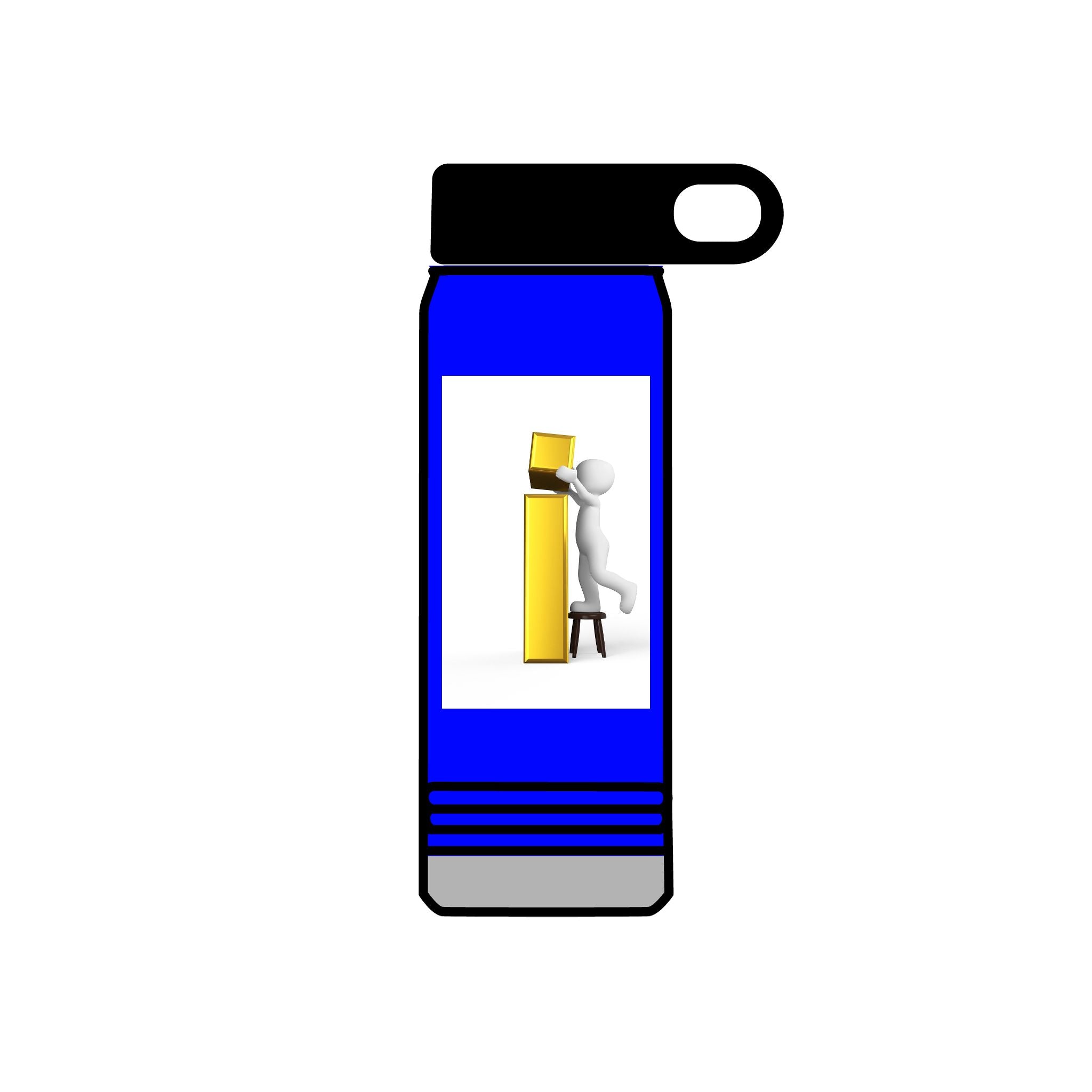 3D Figure Stacking Yellow Blocks Water Bottle | 20oz